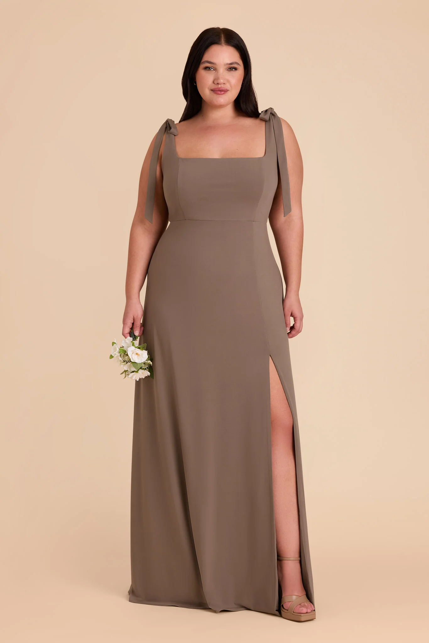 Alex Luxe Stretch Knit Dress - Mocha - Image 13