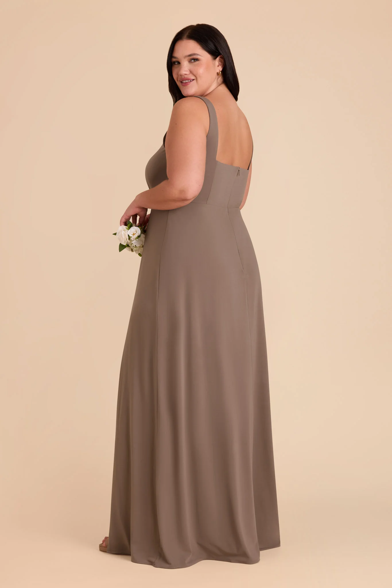 Alex Luxe Stretch Knit Dress - Mocha - Image 15