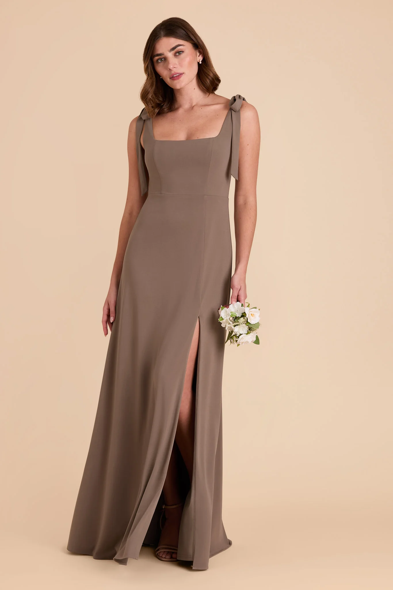 Alex Luxe Stretch Knit Dress - Mocha - Image 3