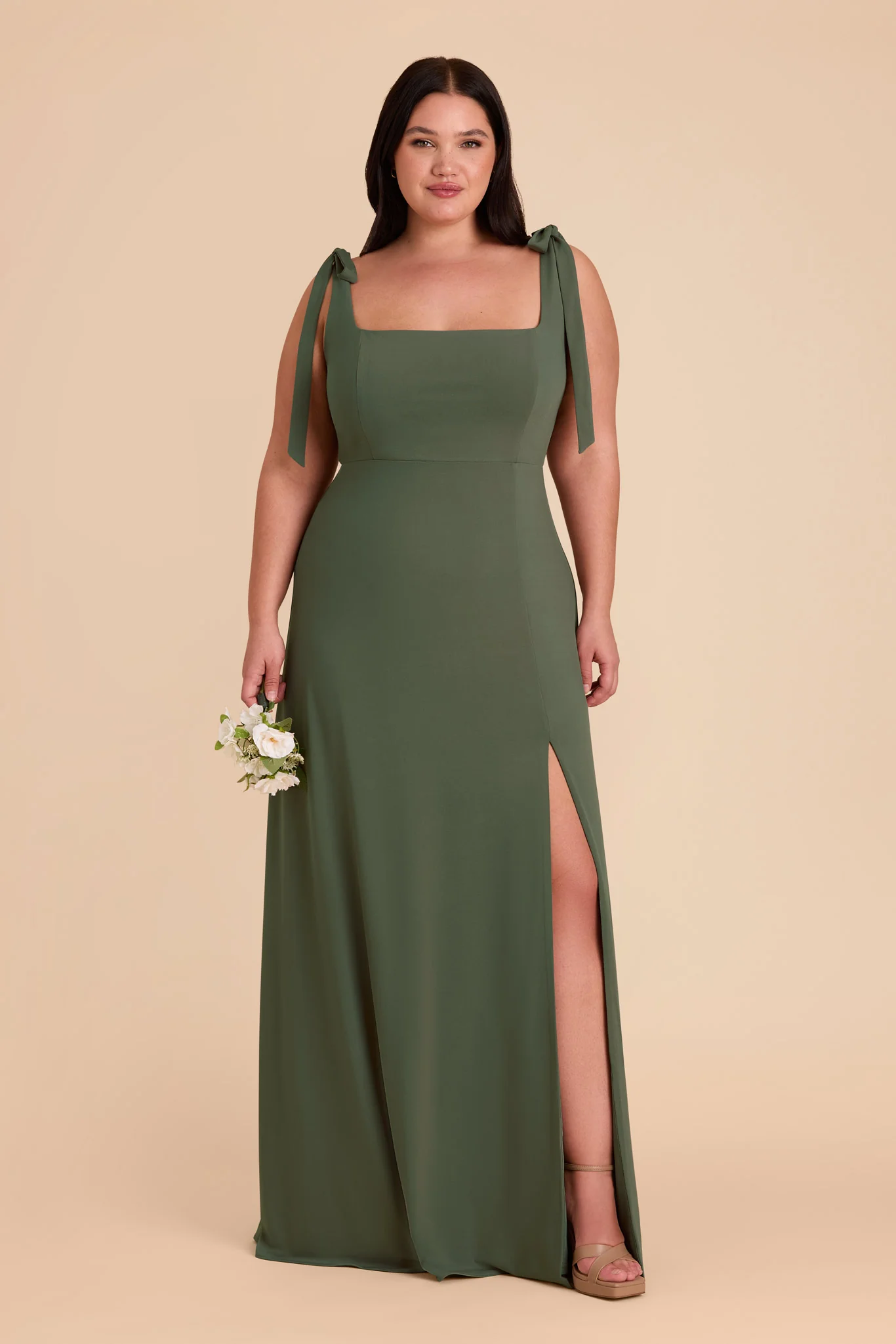 Alex Luxe Stretch Knit Dress - Olive - Image 14