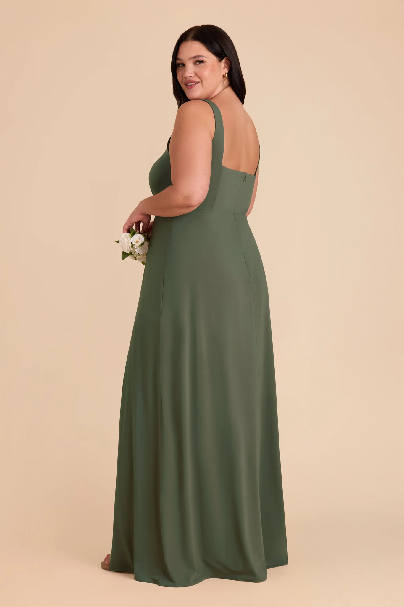 Alex Luxe Stretch Knit Dress - Olive - Image 15