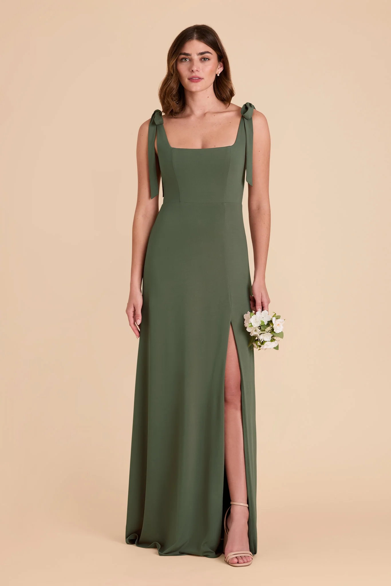Alex Luxe Stretch Knit Dress - Olive - Image 3