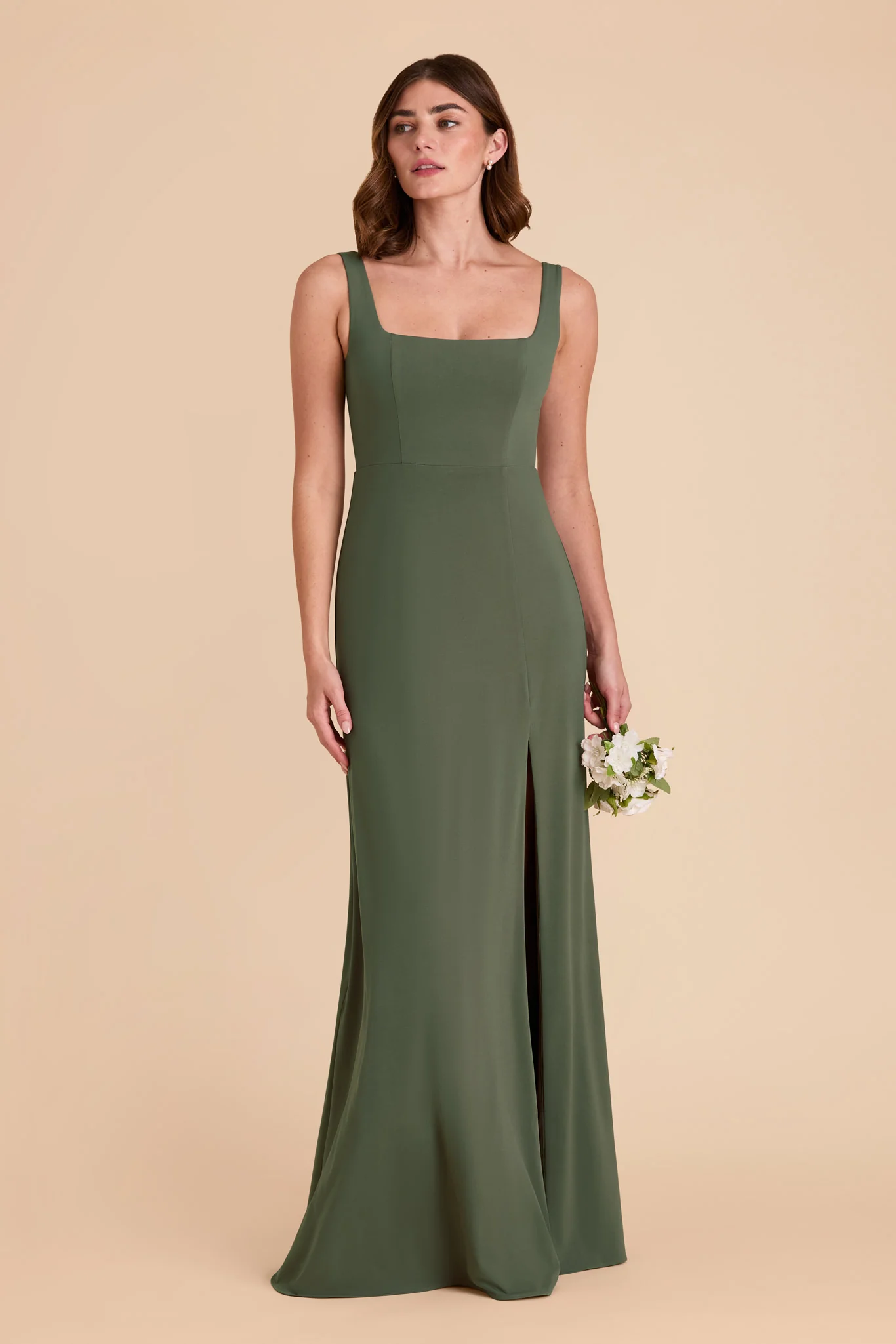 Alex Luxe Stretch Knit Dress - Olive - Image 4
