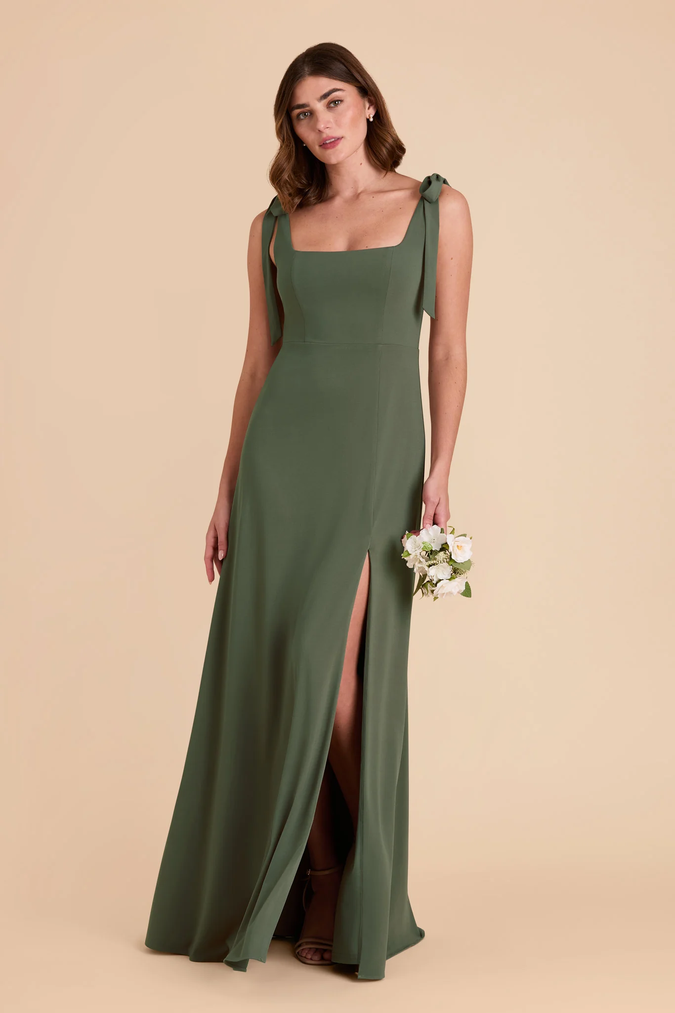 Alex Luxe Stretch Knit Dress - Olive - Image 5