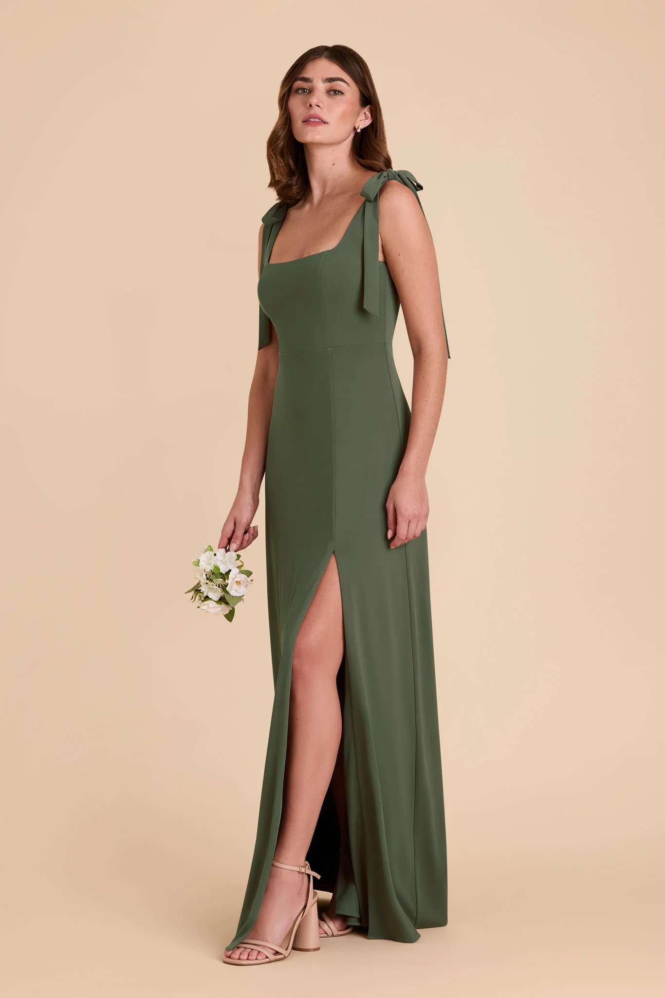 Alex Luxe Stretch Knit Dress - Olive - Image 7