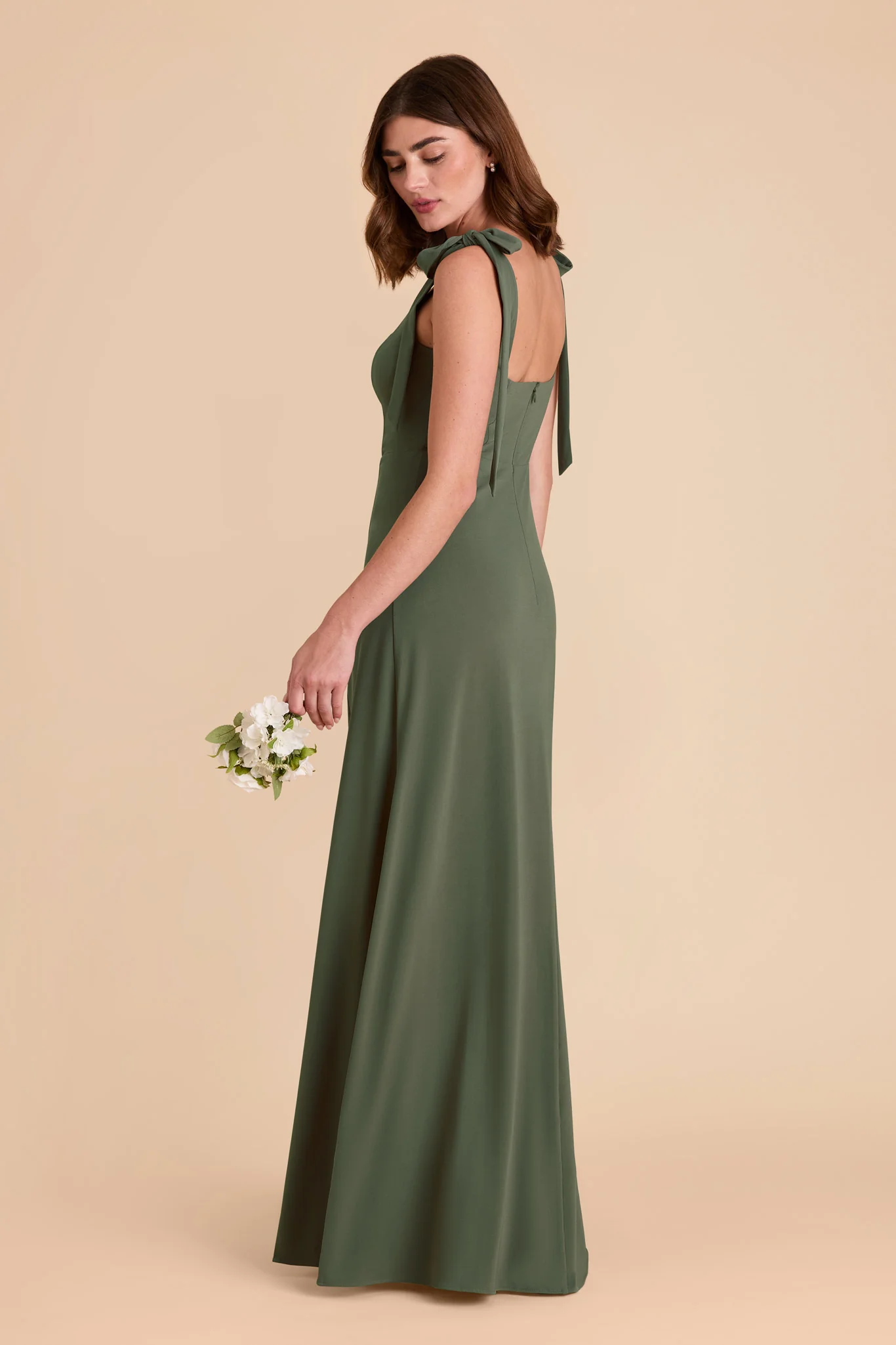 Alex Luxe Stretch Knit Dress - Olive - Image 8