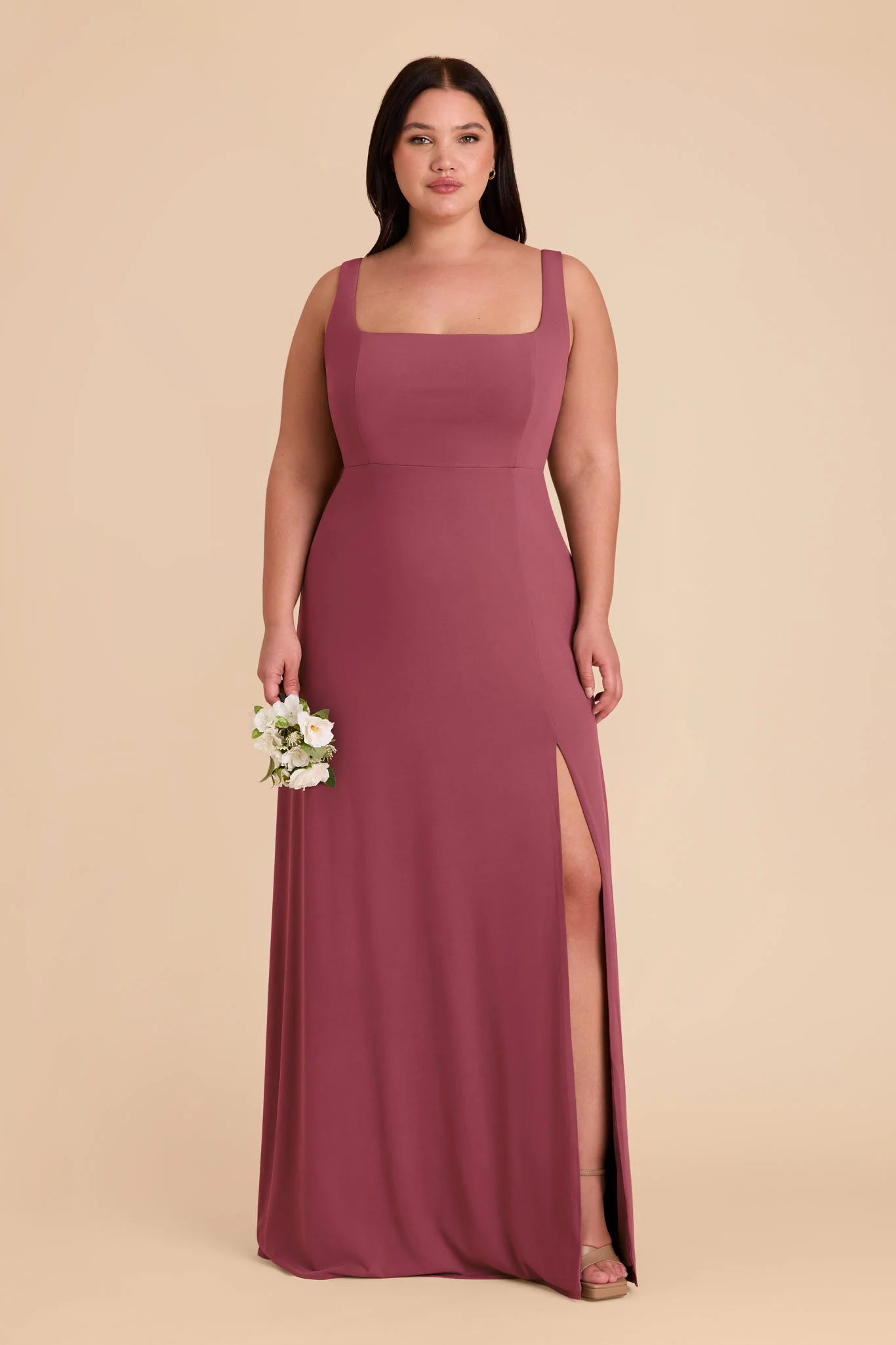Alex Luxe Stretch Knit Dress - Rosewood - Image 12