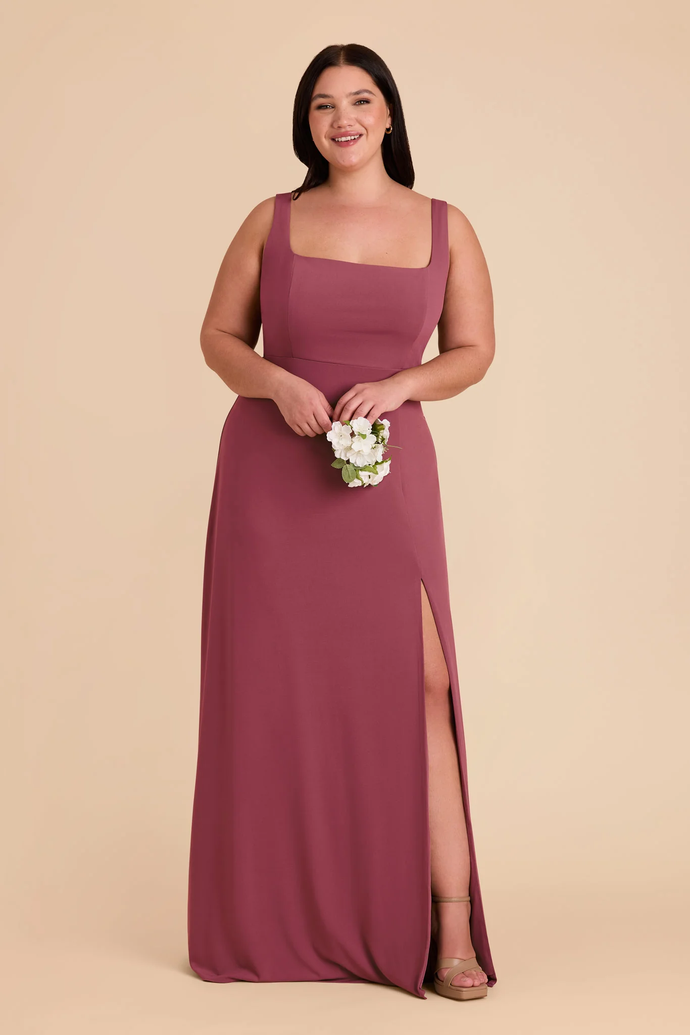 Alex Luxe Stretch Knit Dress - Rosewood - Image 13