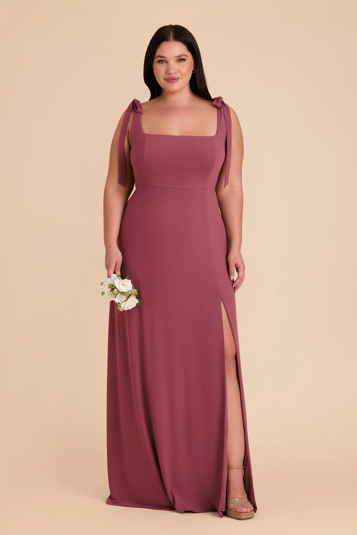 Alex Luxe Stretch Knit Dress - Rosewood - Image 14