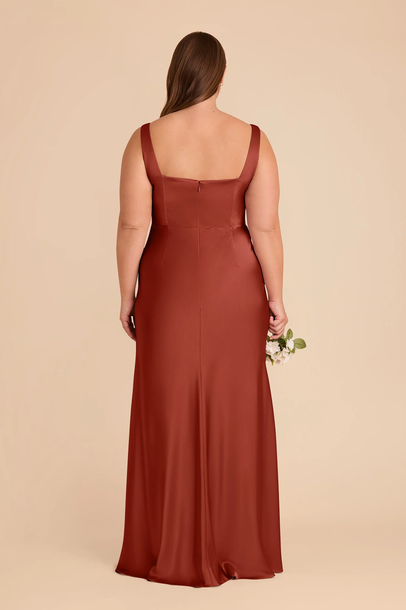 Alex Matte Satin Dress - Auburn - Image 8