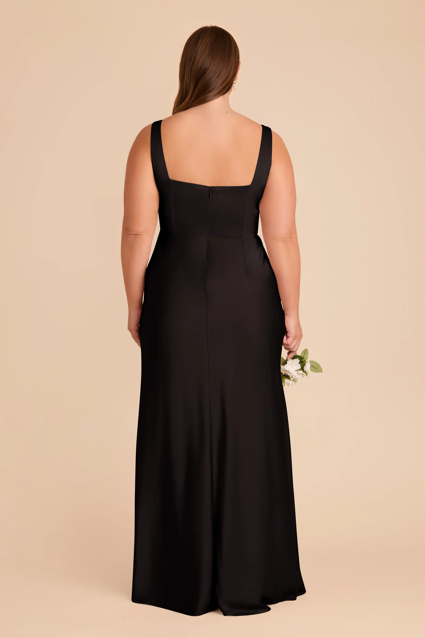 Alex Matte Satin Dress - Black - Image 10