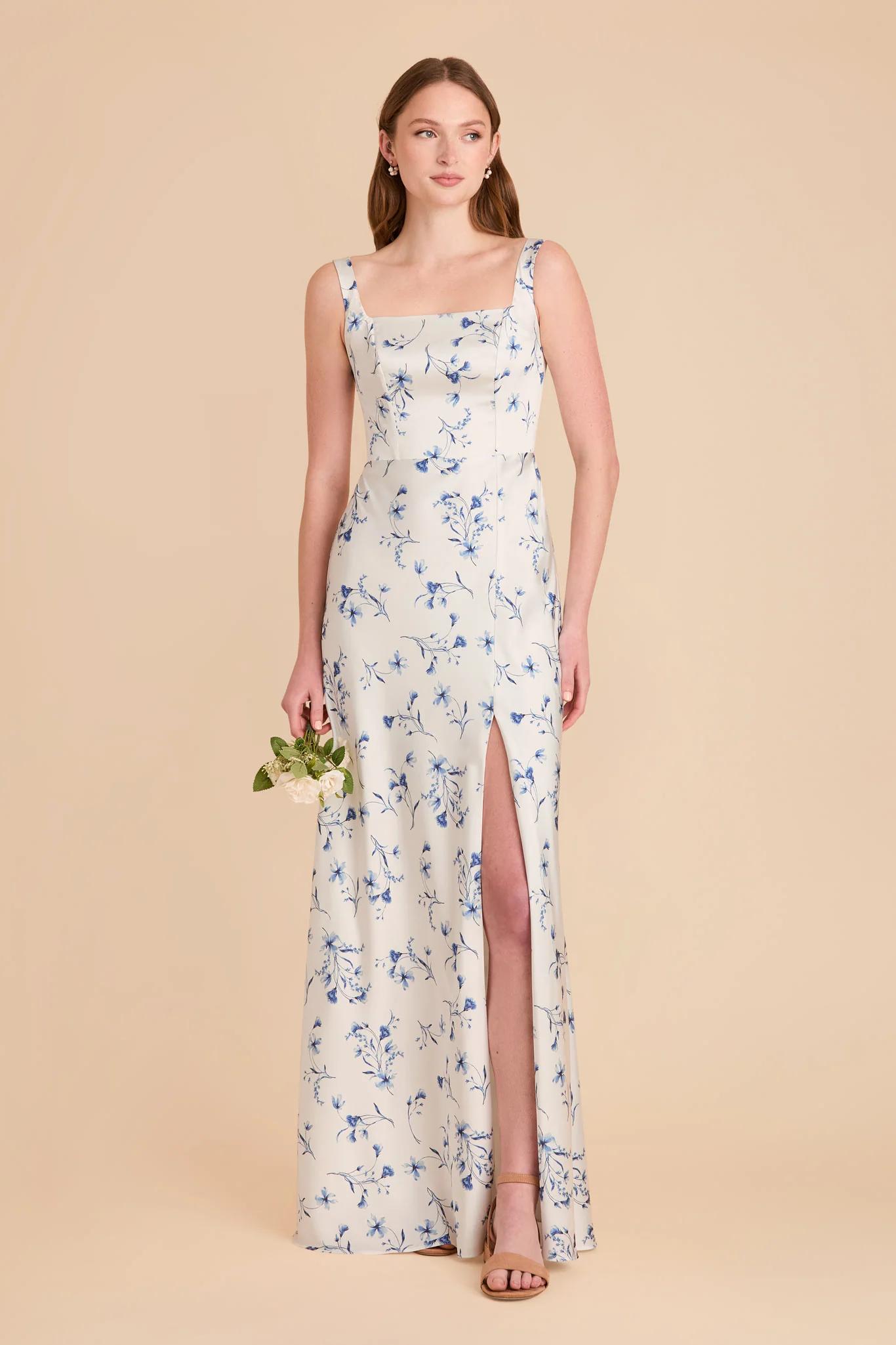 Alex Matte Satin Dress - Blue Le Fleur - Image 2