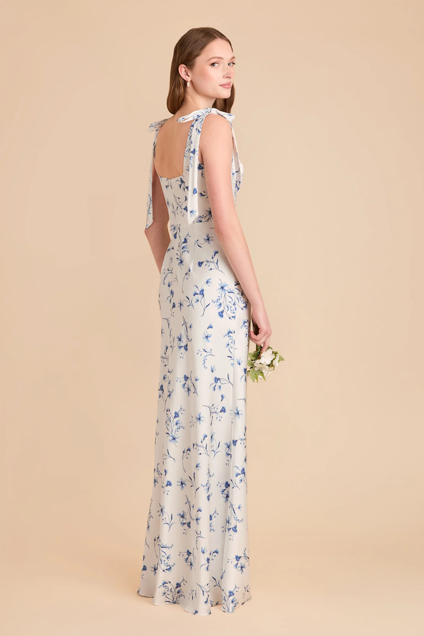 Alex Matte Satin Dress - Blue Le Fleur - Image 3