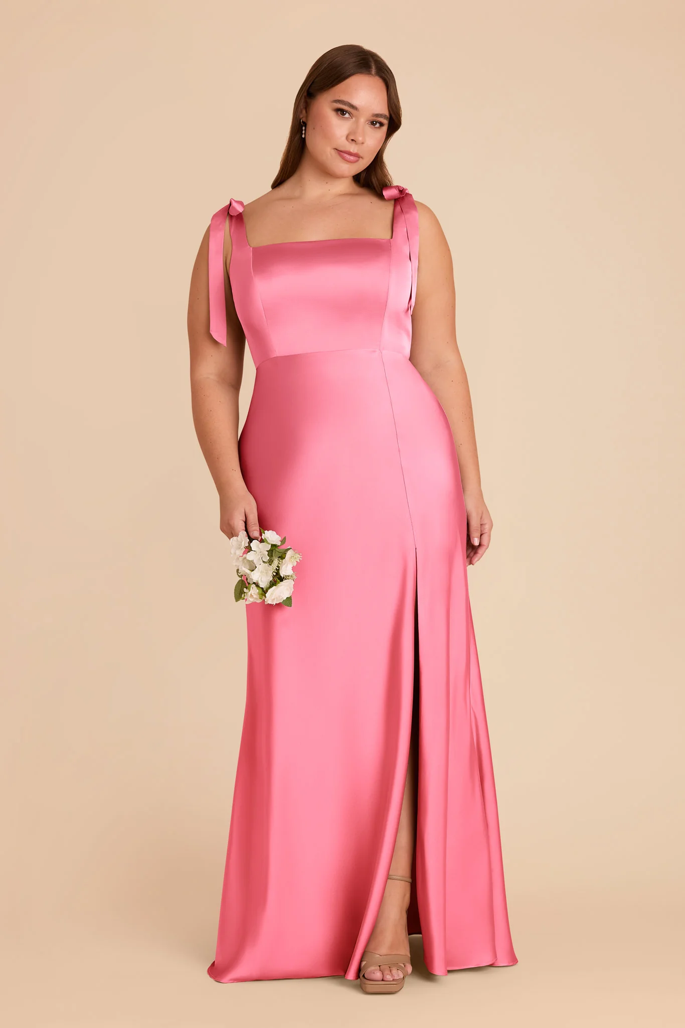 Alex Matte Satin Dress - Bon Bon Pink - Image 6