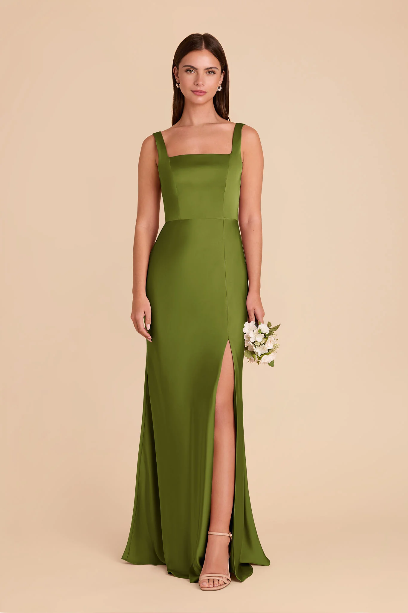 Alex Matte Satin Dress - Cactus