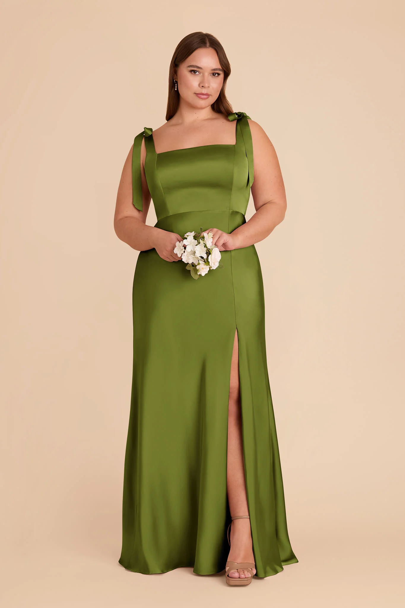 Alex Matte Satin Dress - Cactus - Image 6