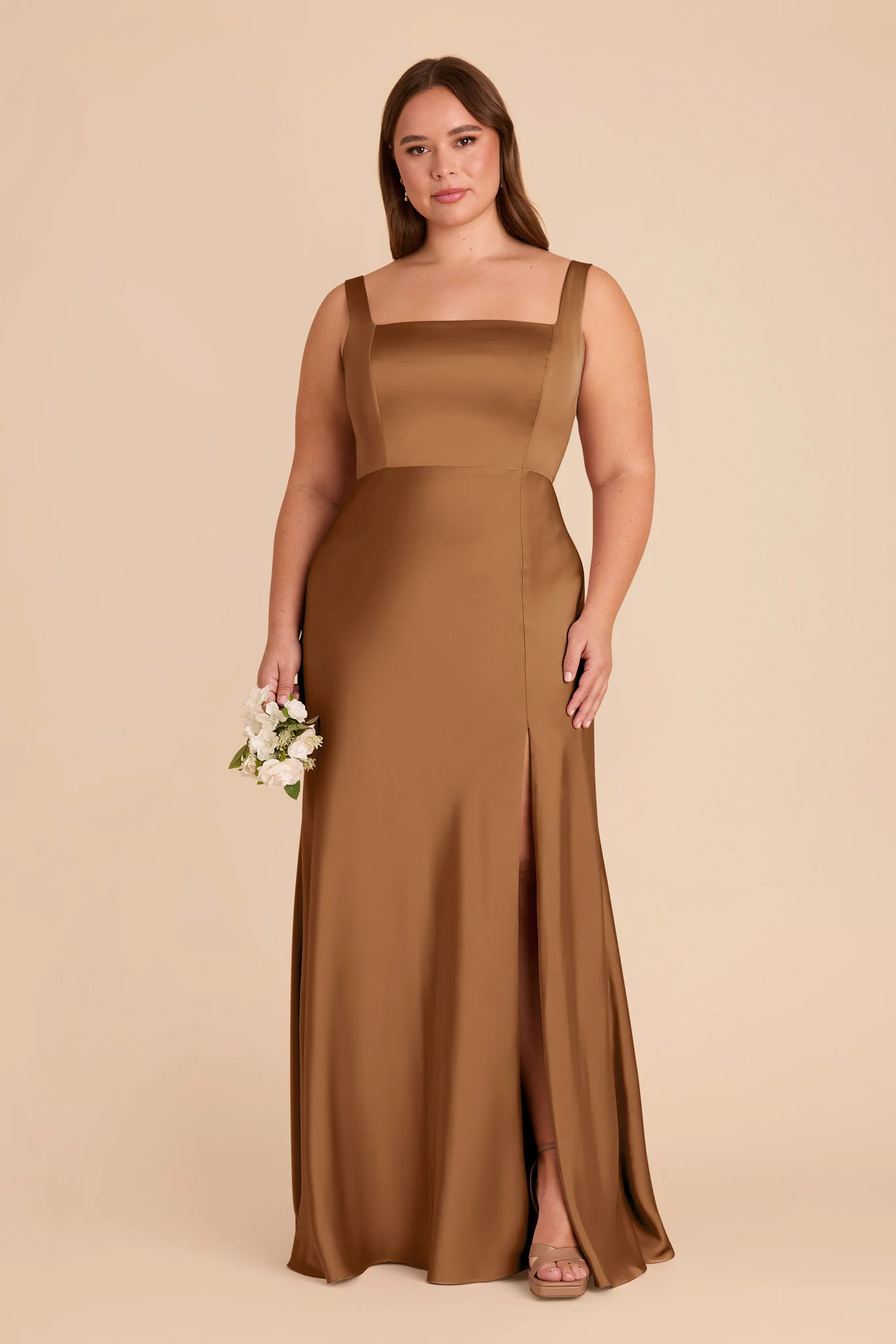 Alex Matte Satin Dress - Copper - Image 2