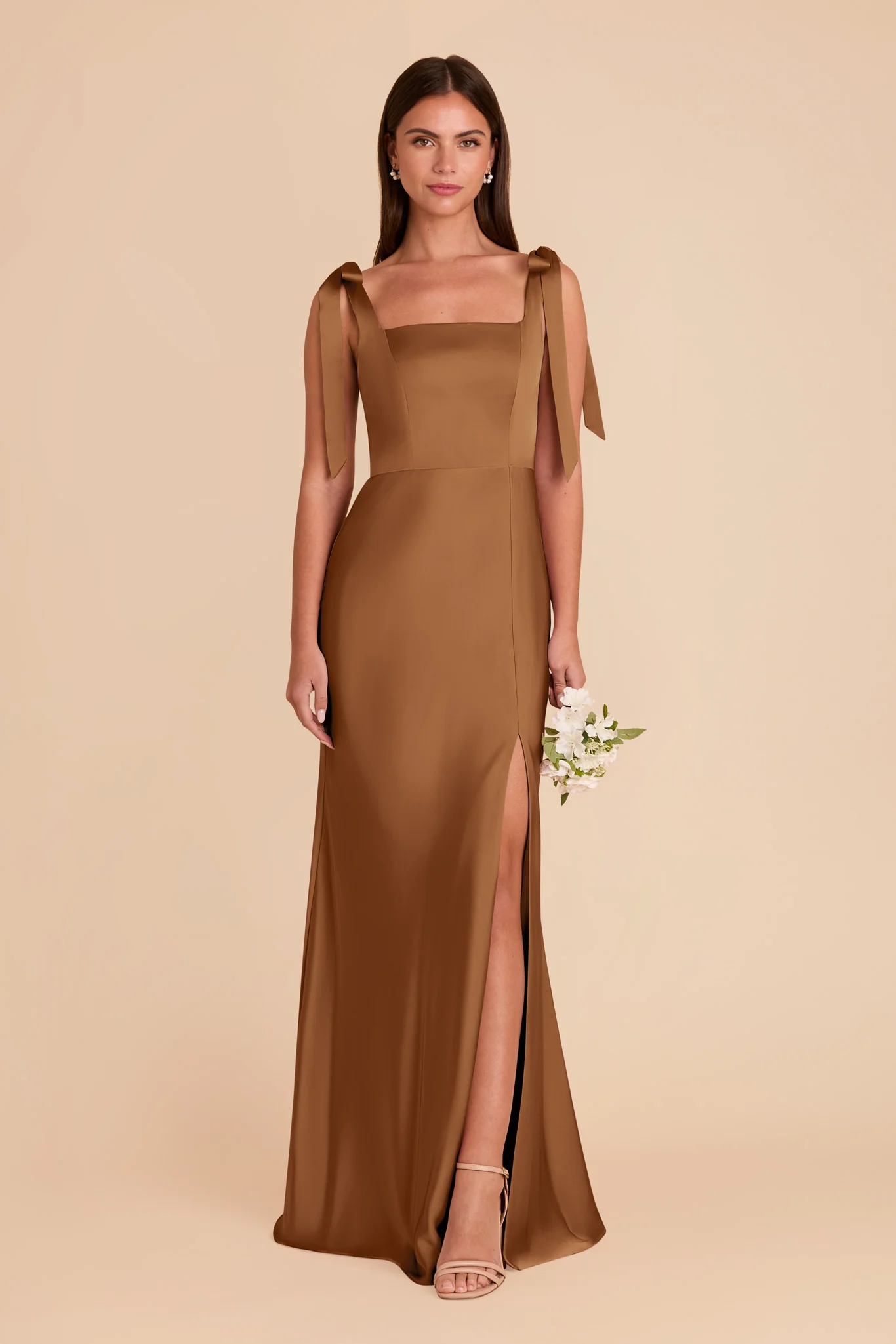 Alex Matte Satin Dress - Copper - Image 3