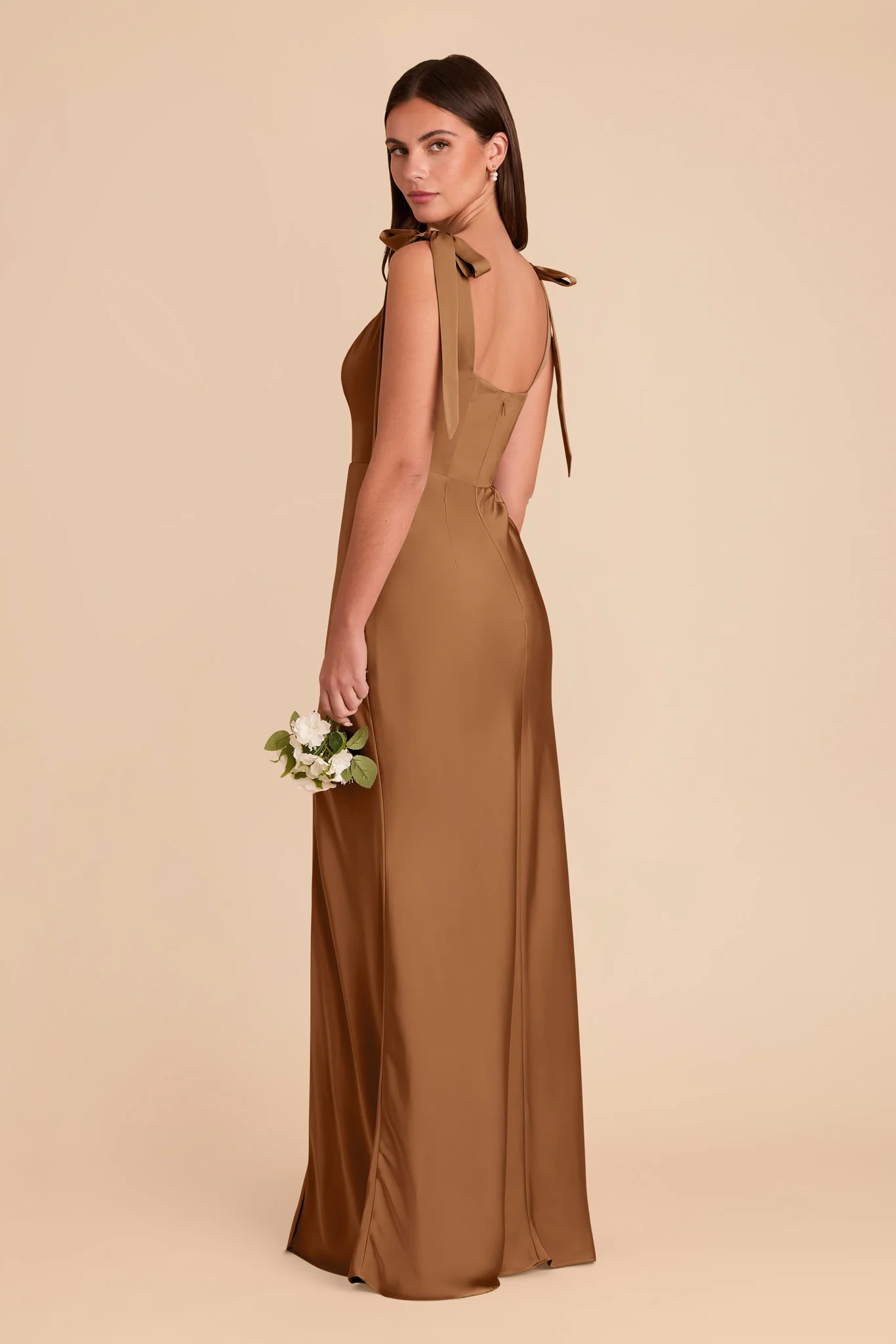 Alex Matte Satin Dress - Copper - Image 4