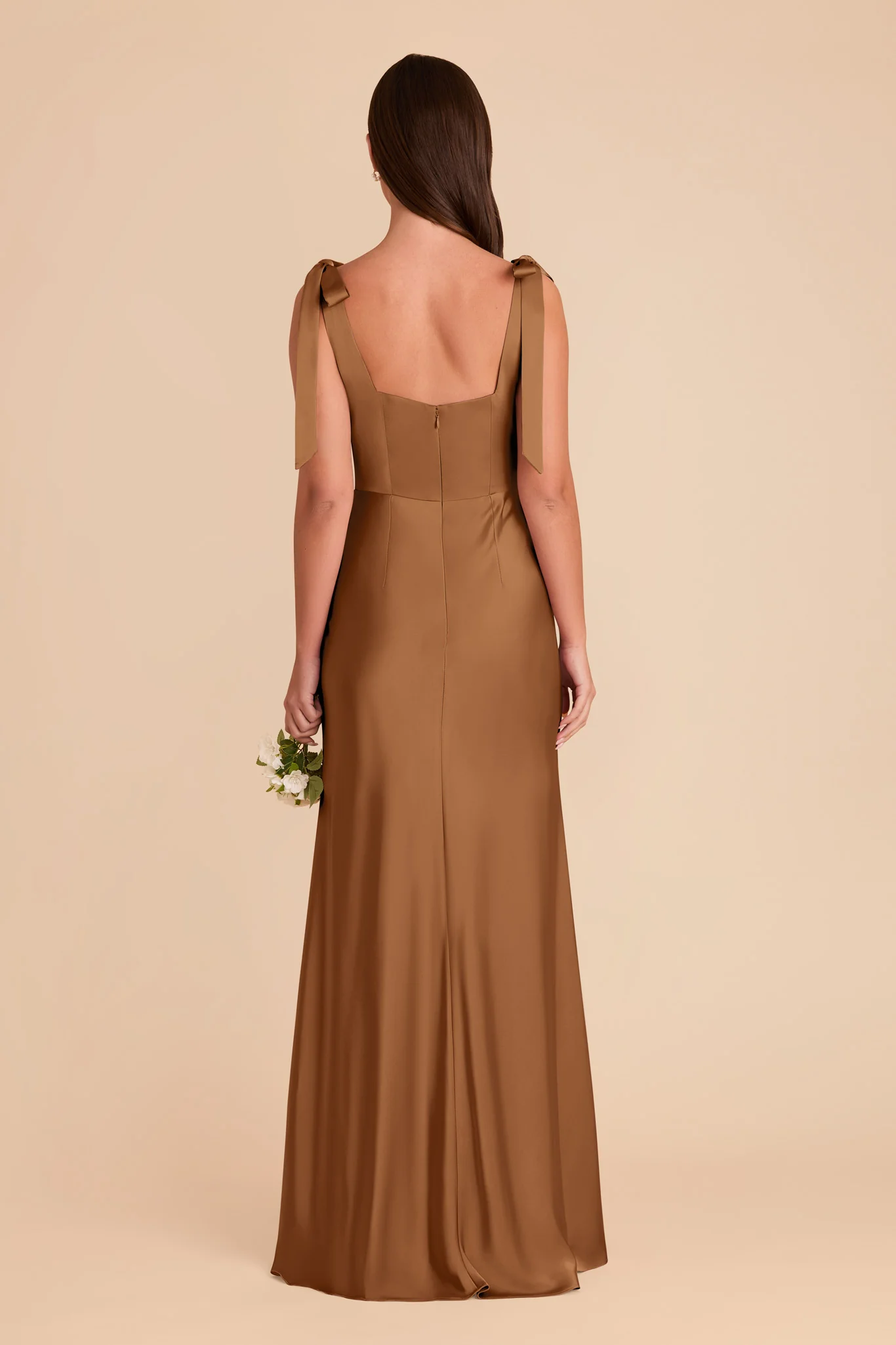Alex Matte Satin Dress - Copper - Image 5