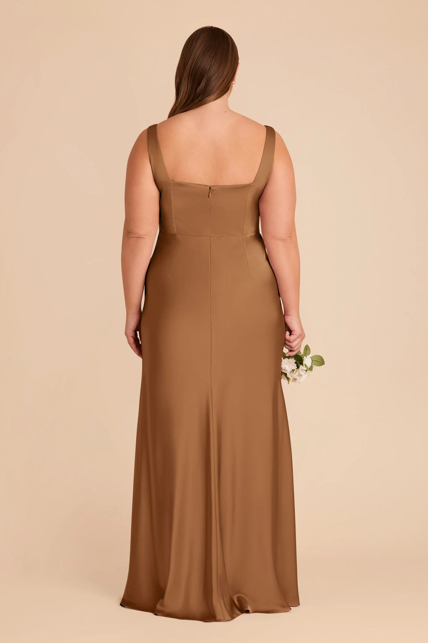 Alex Matte Satin Dress - Copper - Image 9