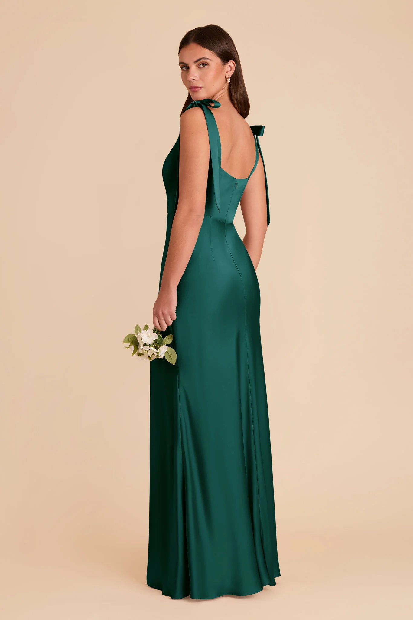 Alex Matte Satin Dress - Emerald - Image 5
