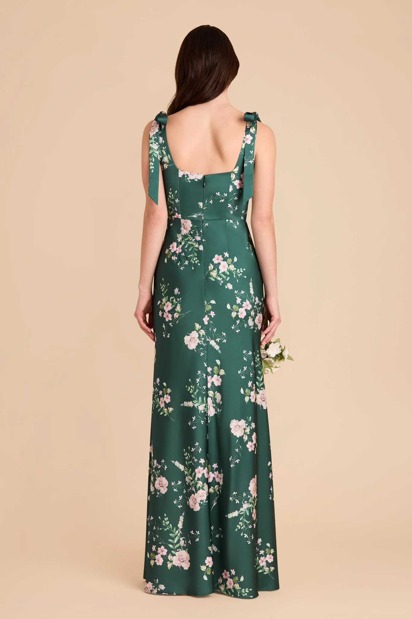 Alex Matte Satin Dress - Emerald Garden Party - Image 5