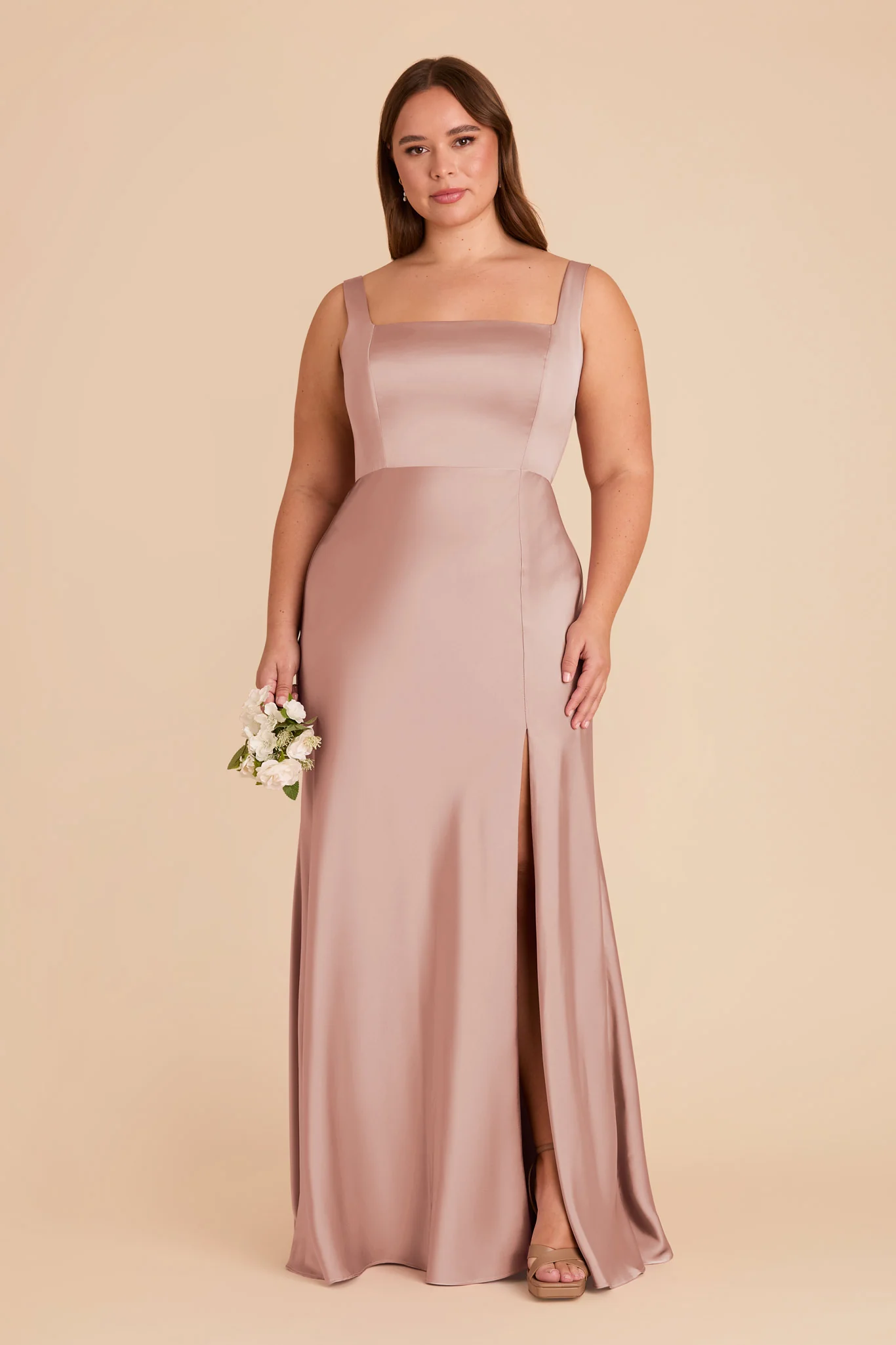 Alex Matte Satin Dress - English Rose - Image 7
