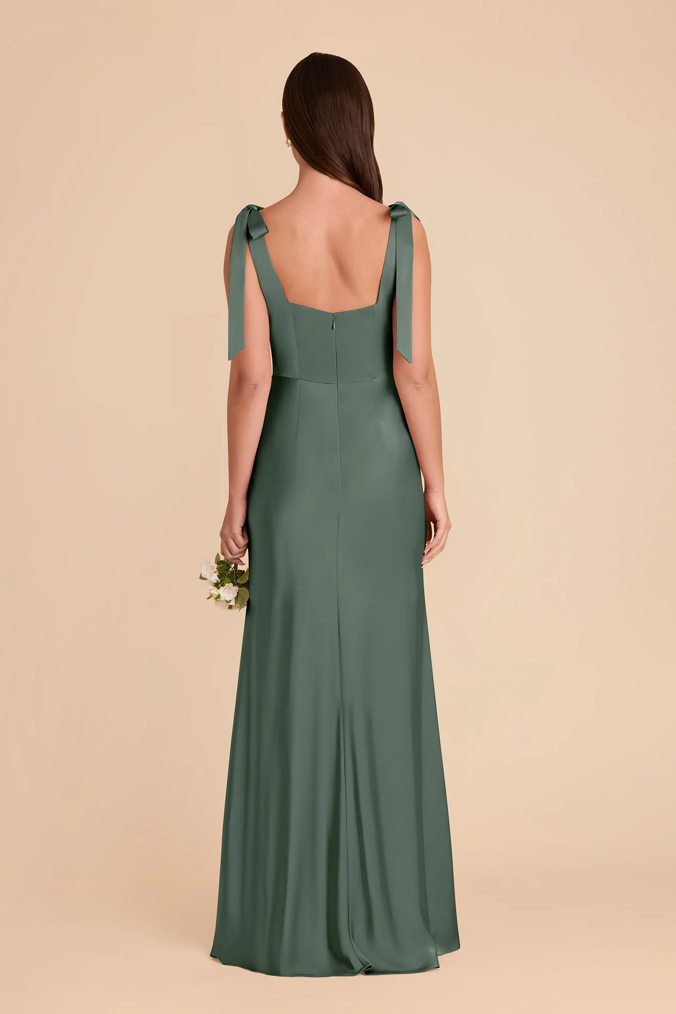 Alex Matte Satin Dress - Eucalyptus - Image 5