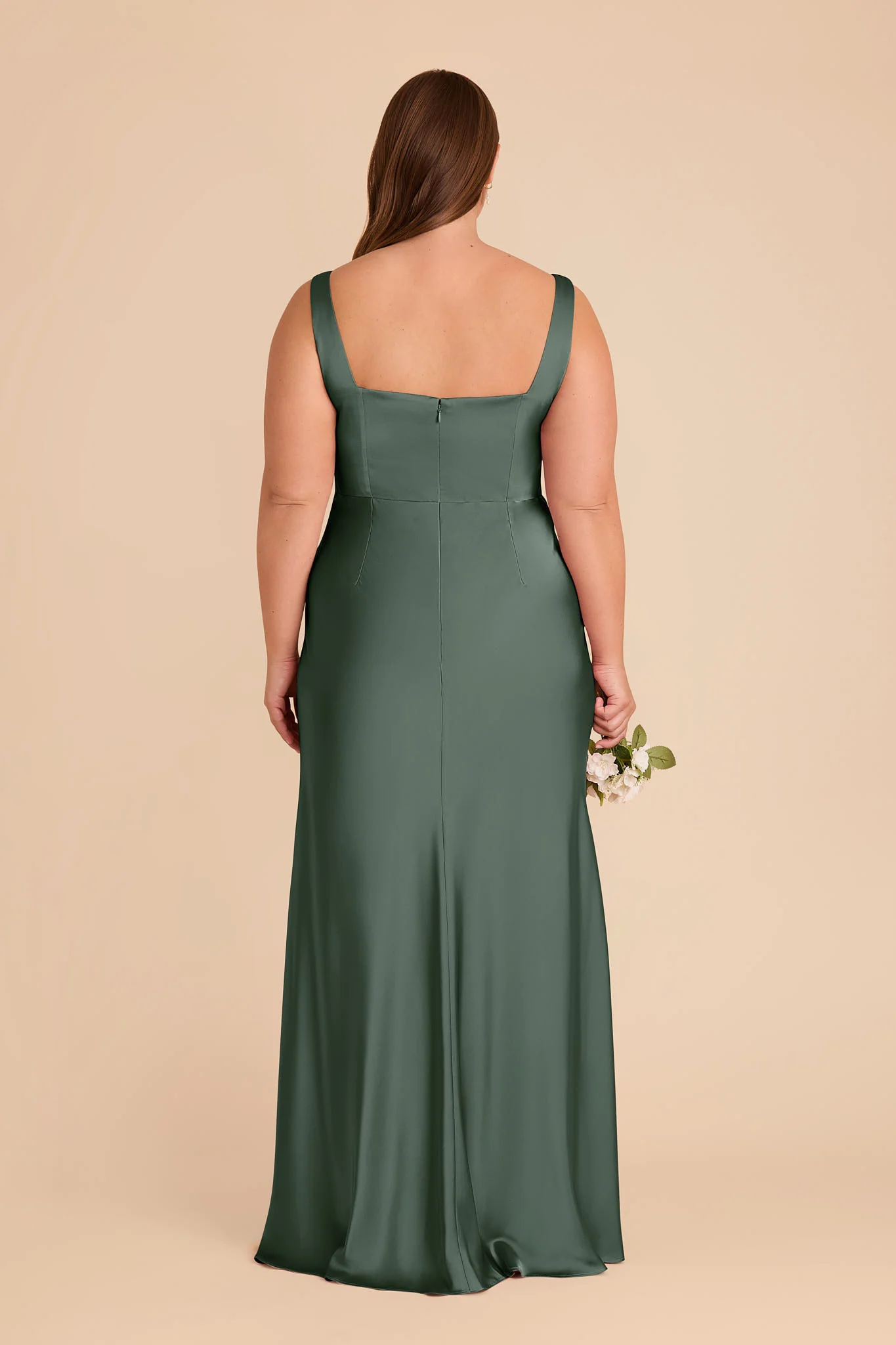 Alex Matte Satin Dress - Eucalyptus - Image 8