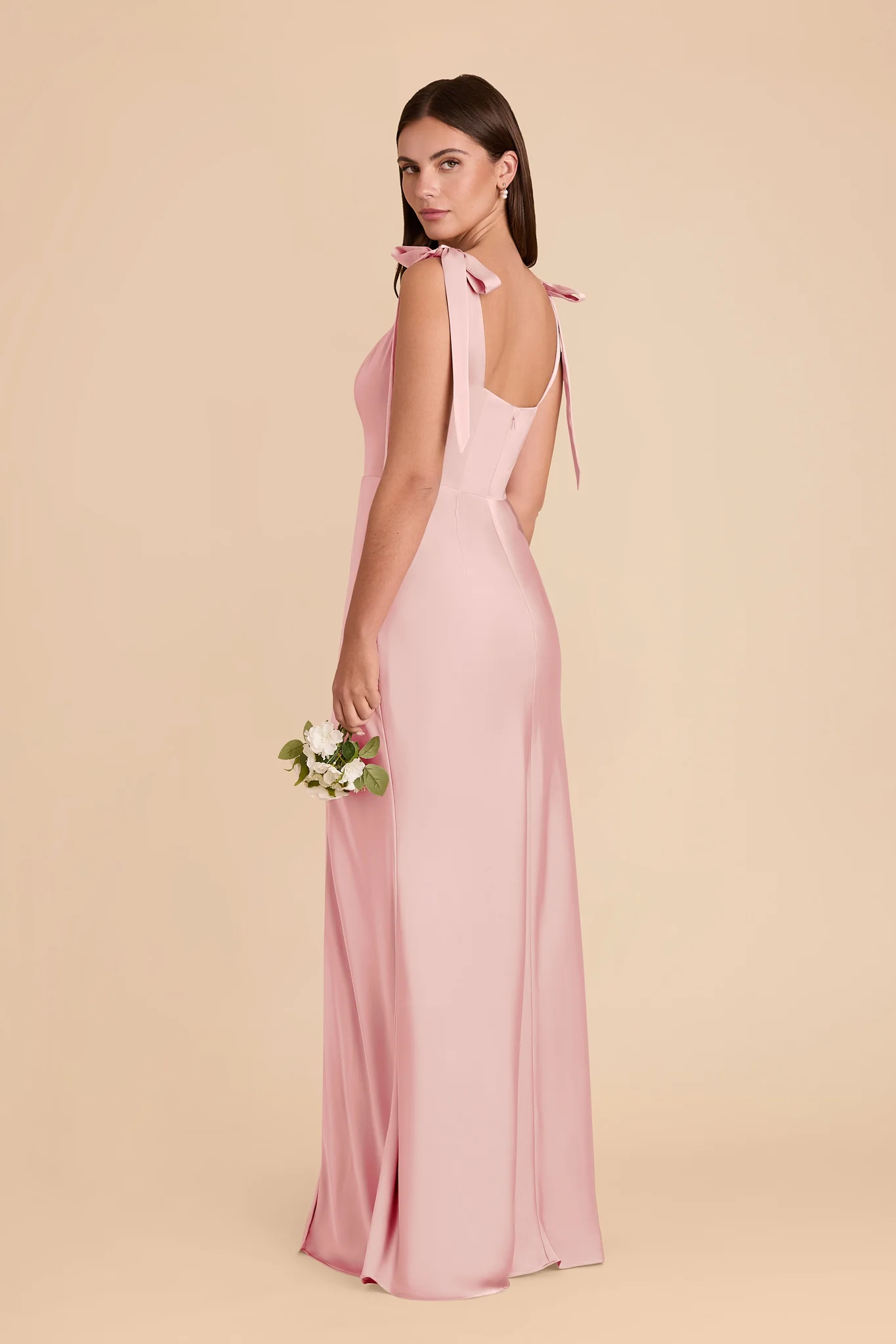Alex Matte Satin Dress - Fondant Pink - Image 3
