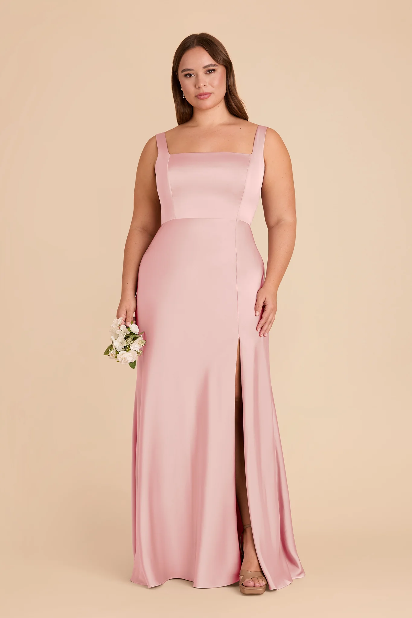 Alex Matte Satin Dress - Fondant Pink - Image 6