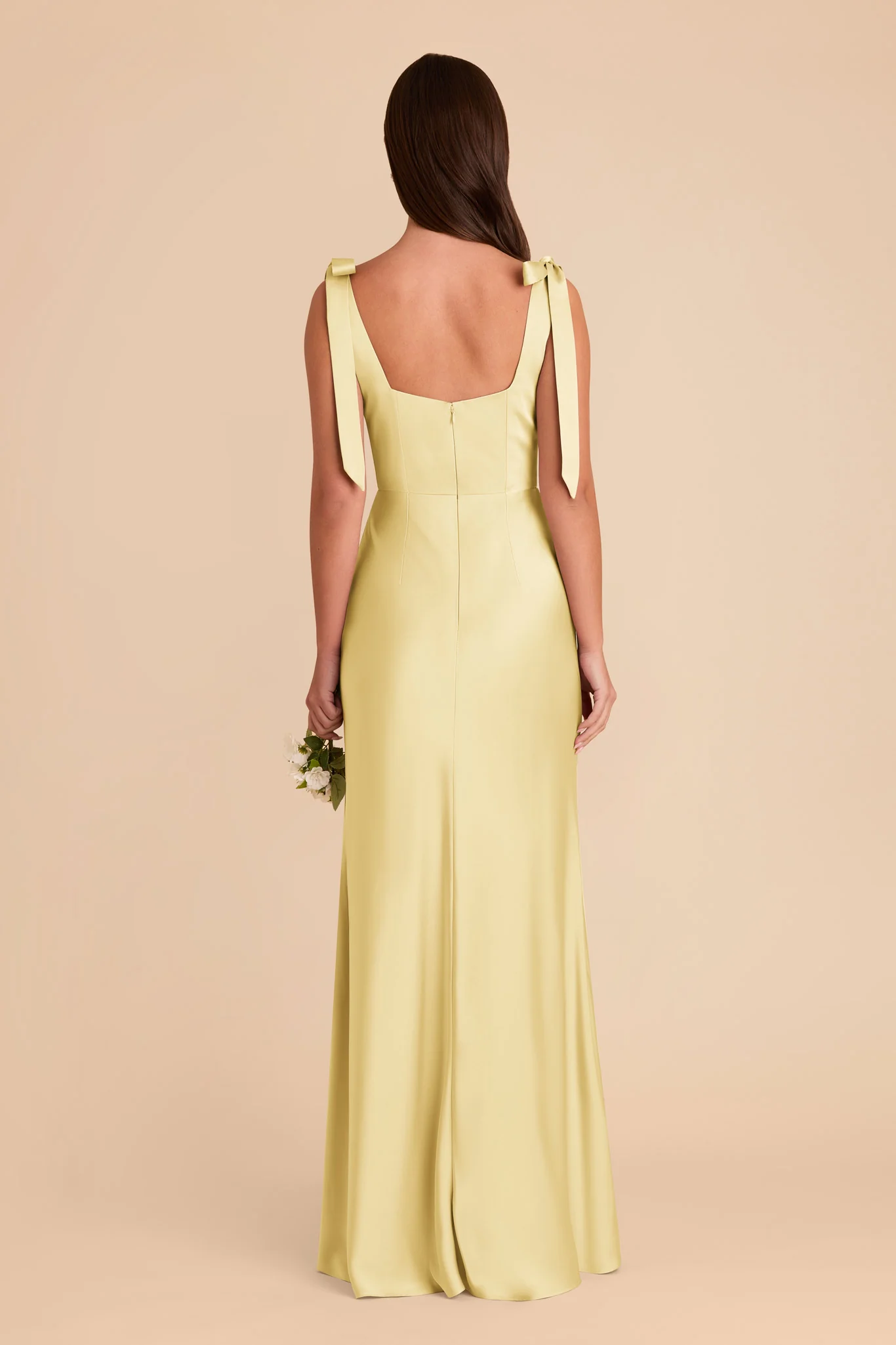Alex Matte Satin Dress - Lemon Sorbet - Image 6