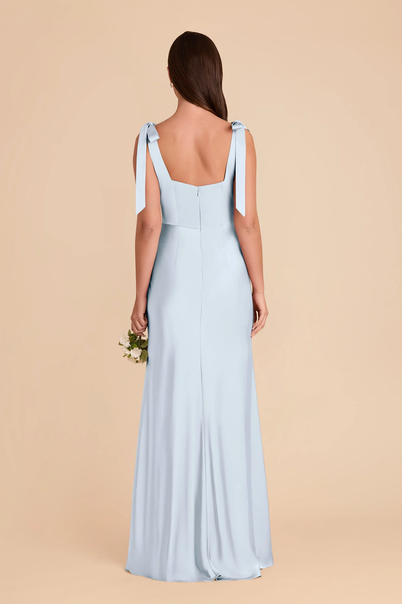 Alex Matte Satin Dress - Mist Blue - Image 5