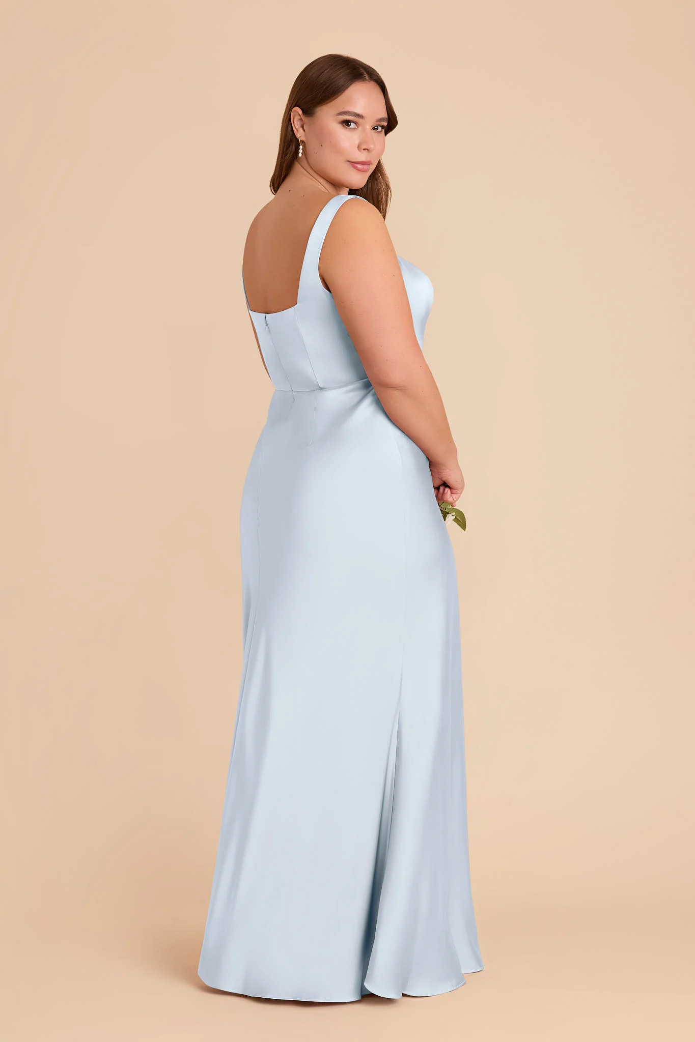 Alex Matte Satin Dress - Mist Blue - Image 7