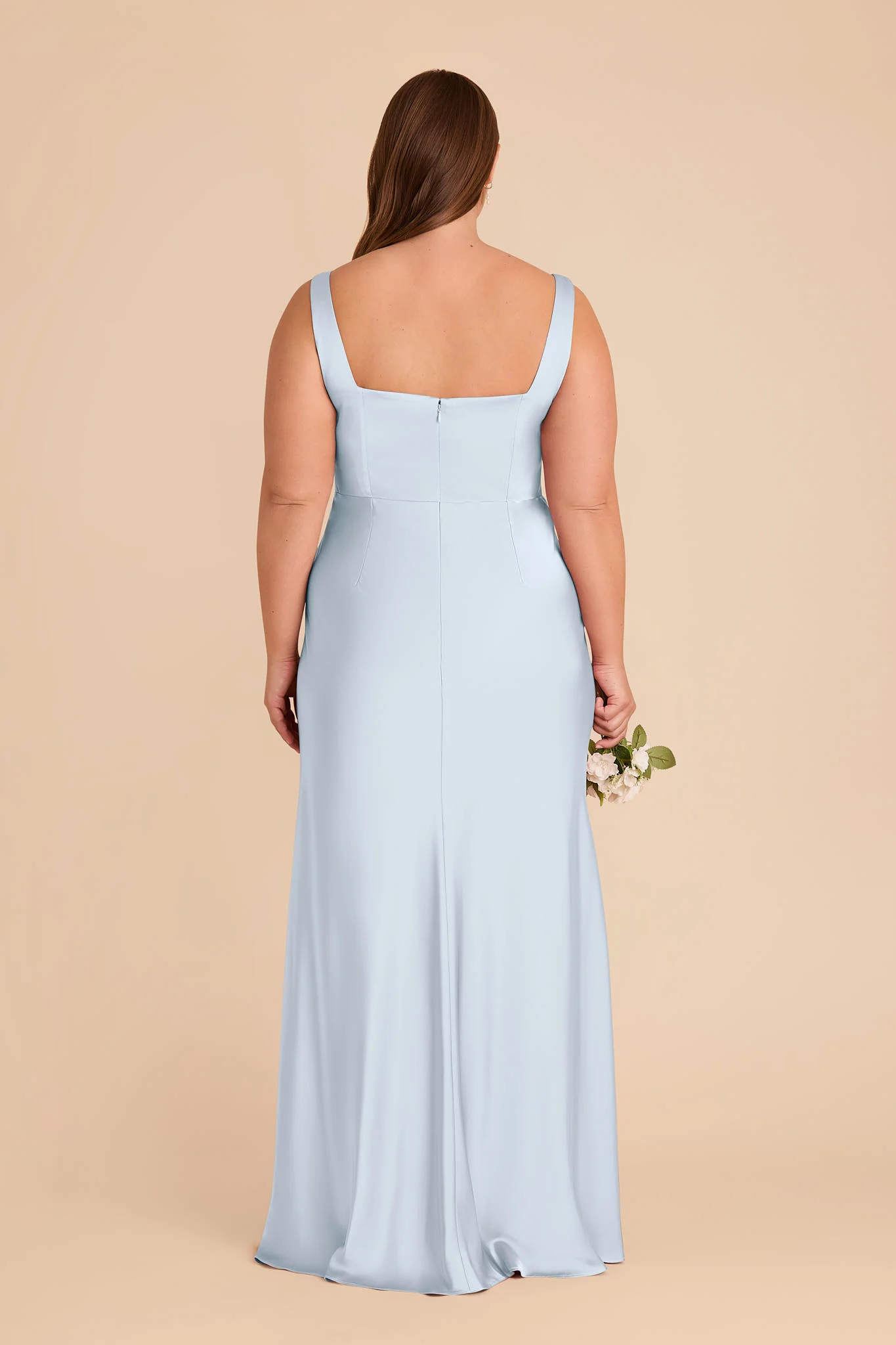 Alex Matte Satin Dress - Mist Blue - Image 8