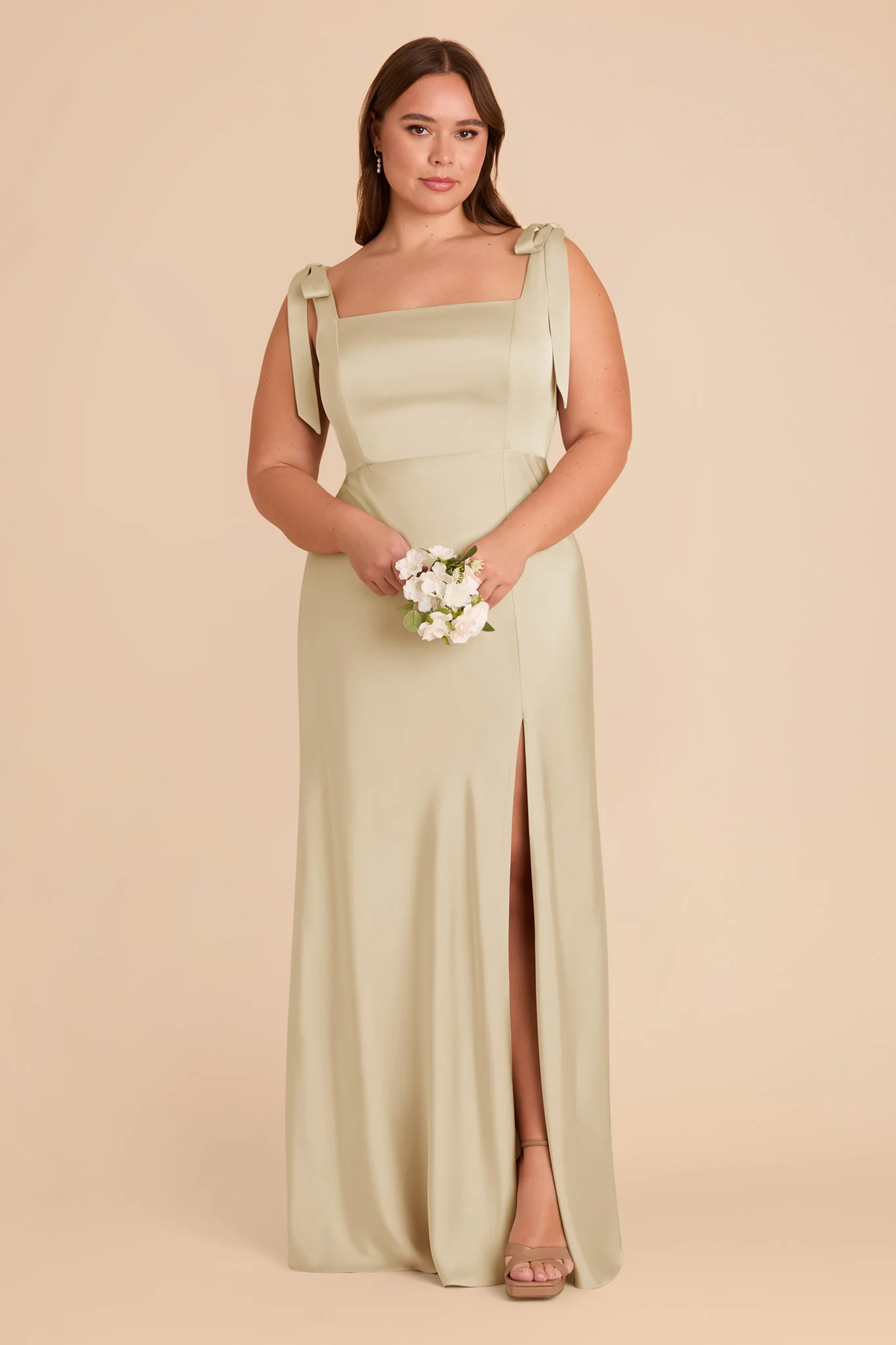 Alex Matte Satin Dress - Prosecco - Image 2