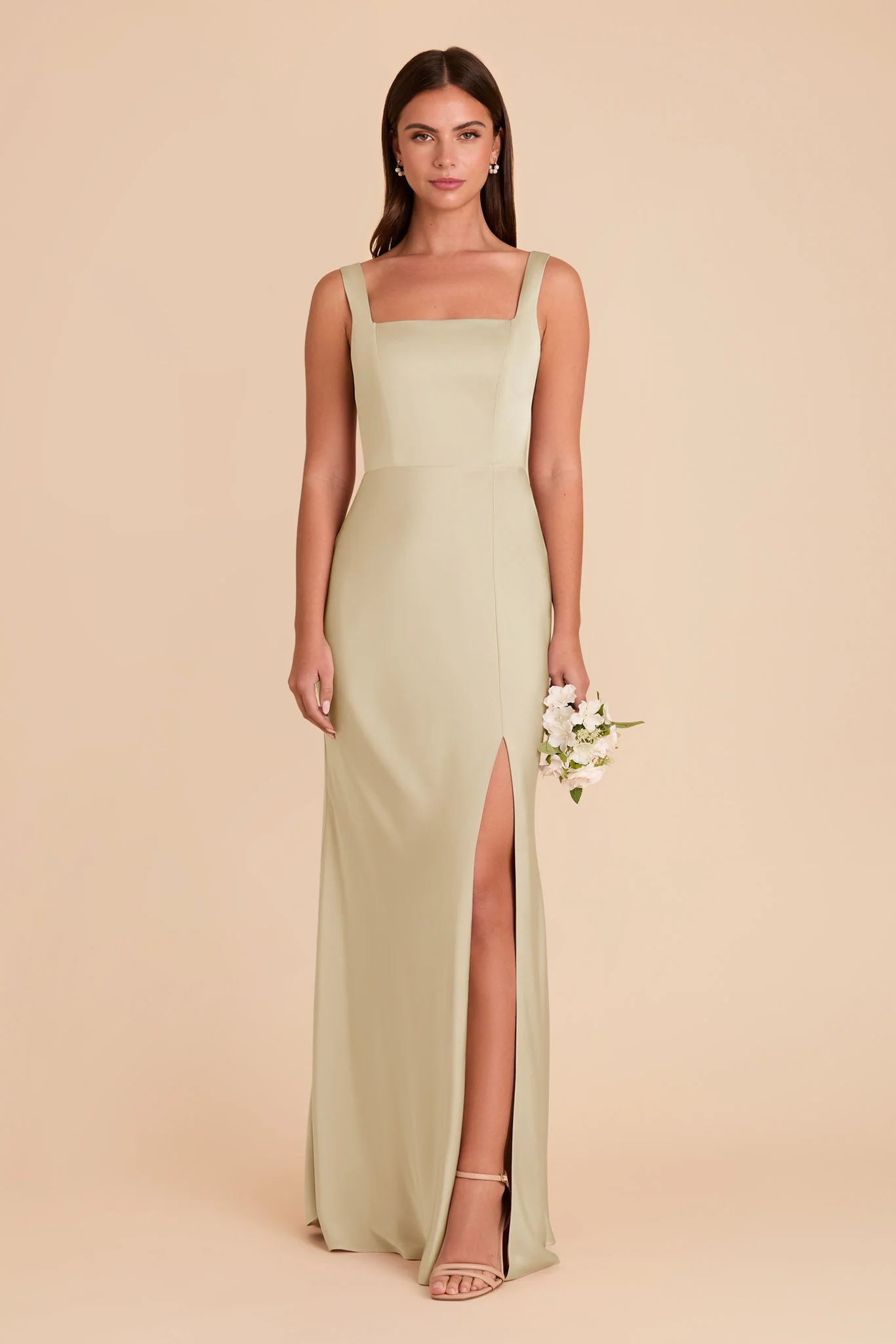 Alex Matte Satin Dress - Prosecco - Image 4
