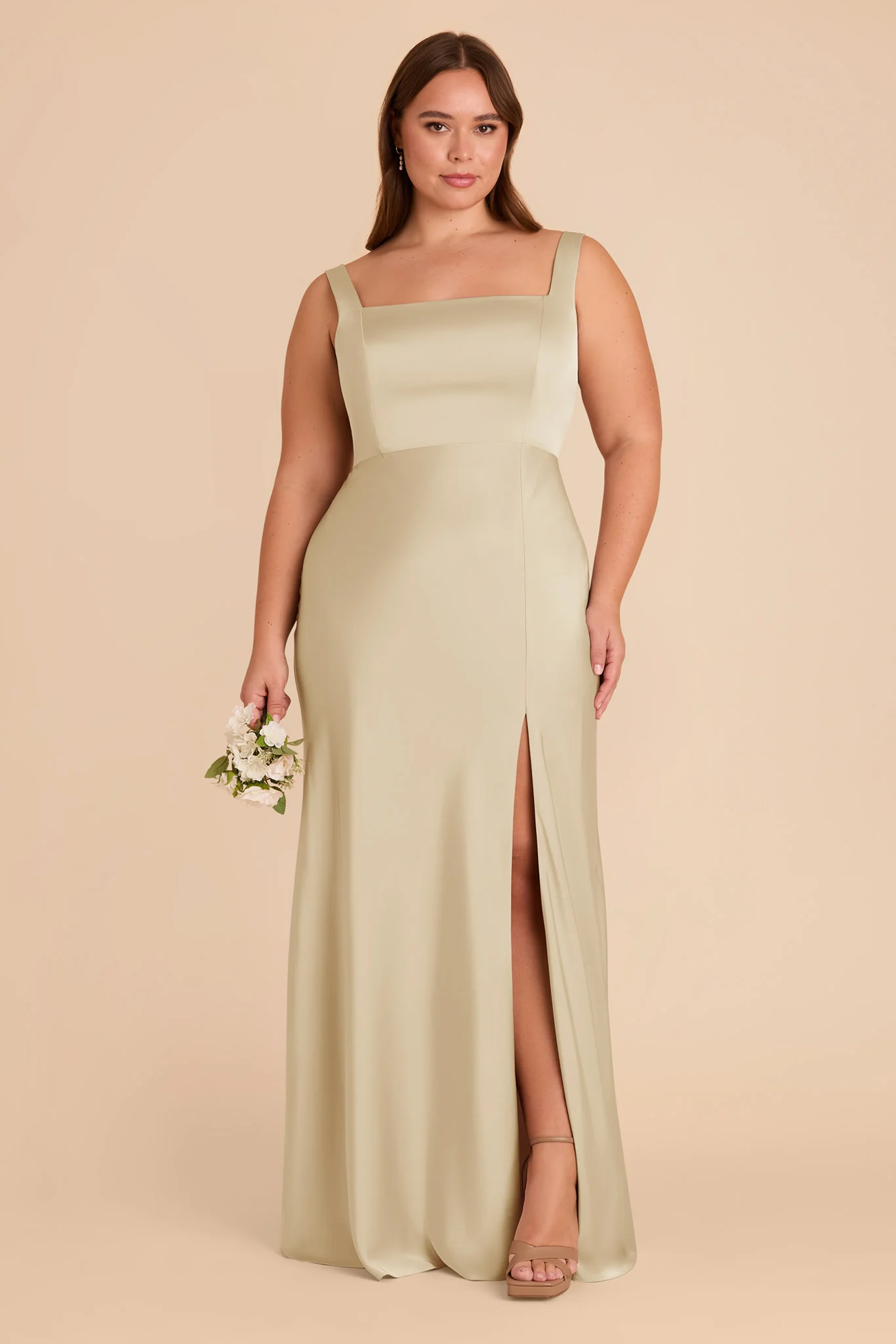 Alex Matte Satin Dress - Prosecco - Image 7
