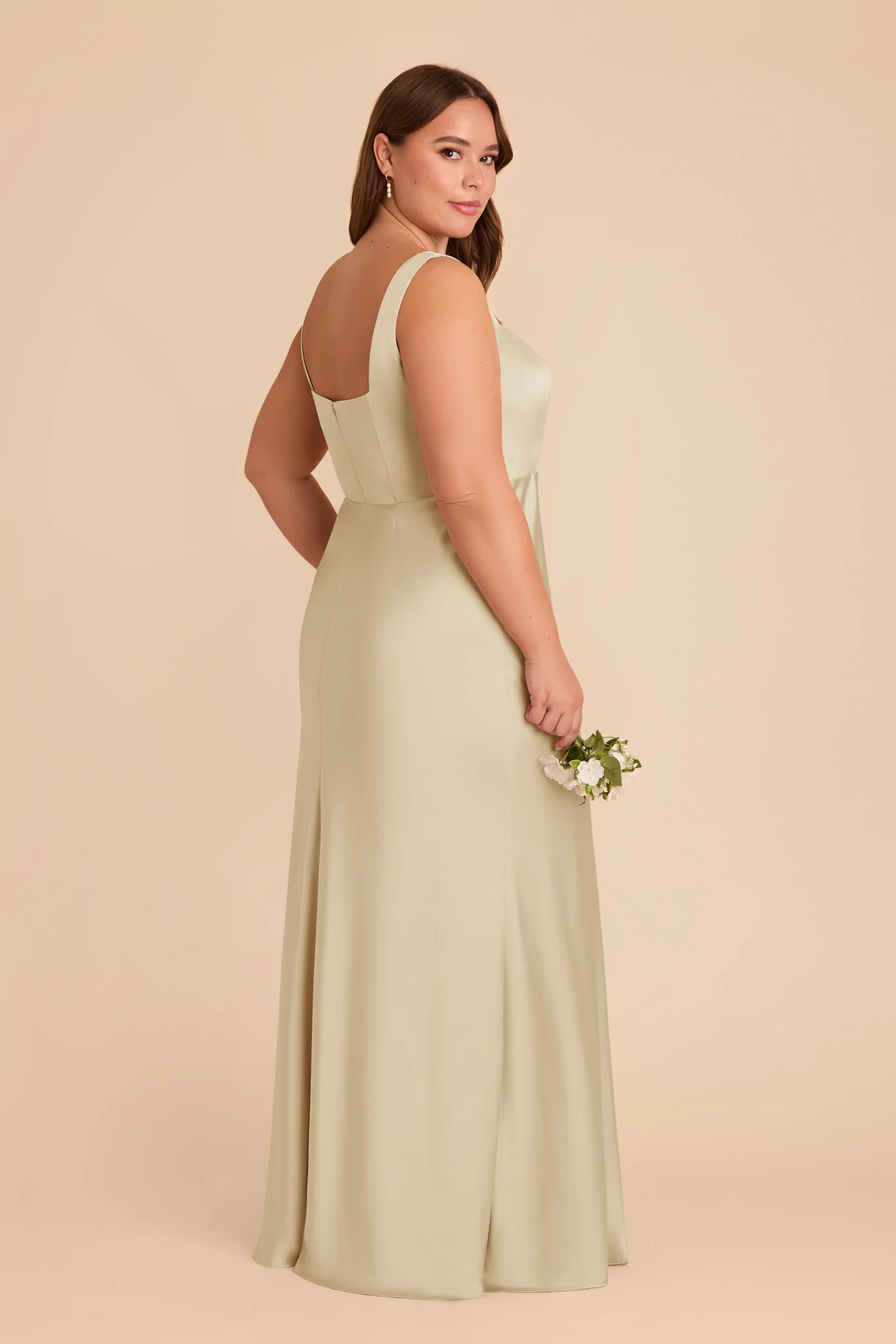 Alex Matte Satin Dress - Prosecco - Image 9