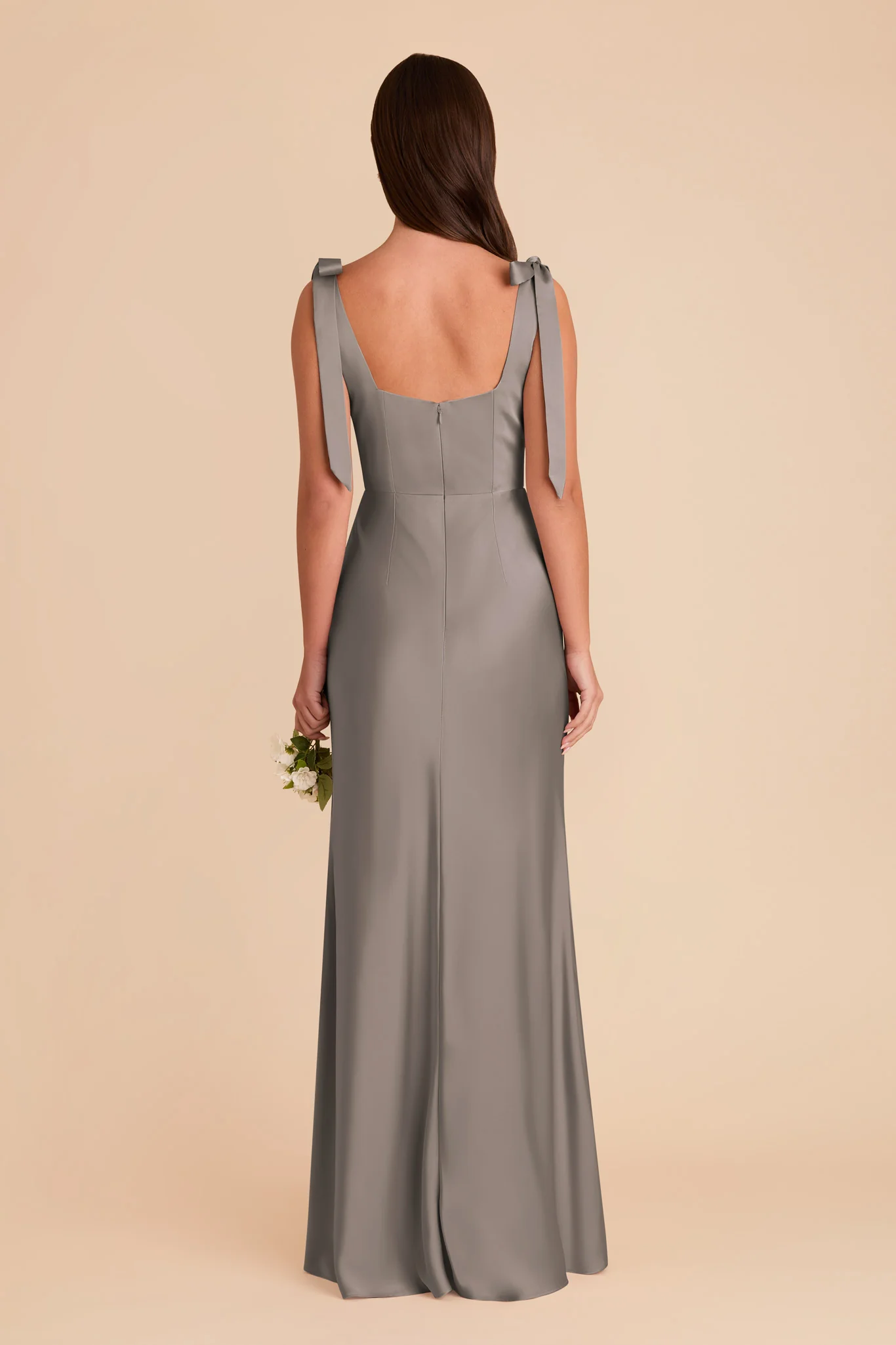 Alex Matte Satin Dress - Quartz - Image 6
