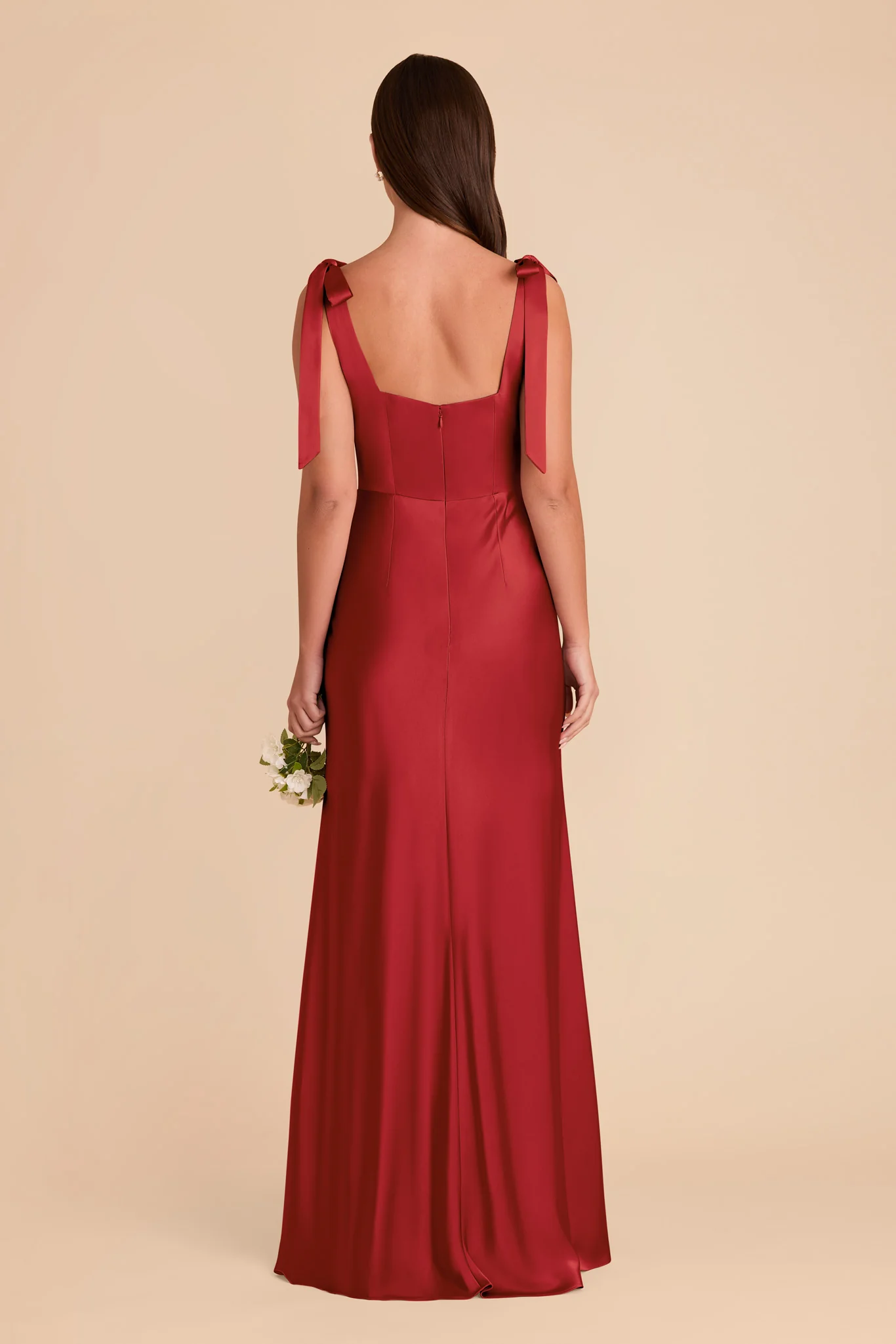 Alex Matte Satin Dress - Ruby Red - Image 5