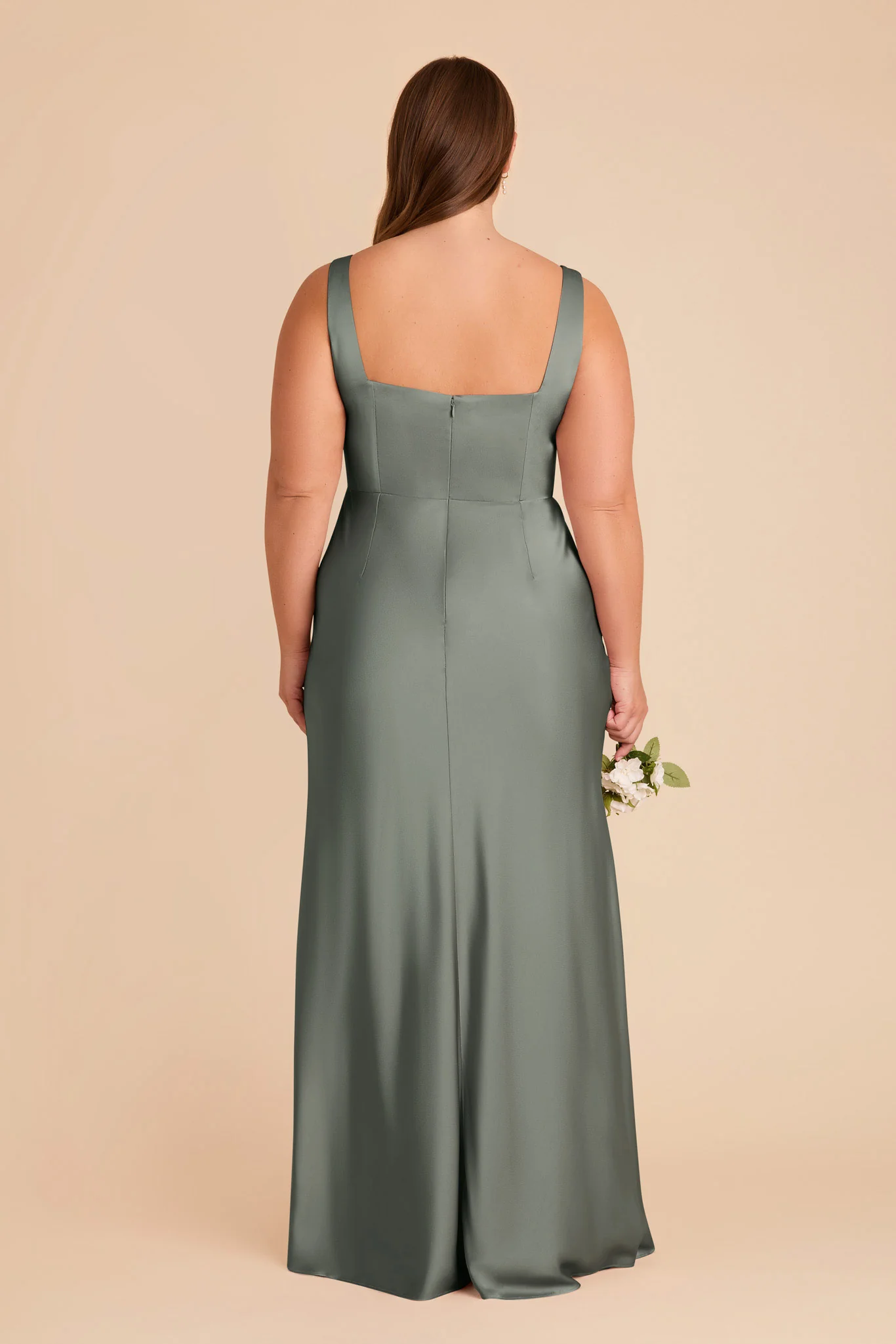 Alex Matte Satin Dress - Sea Glass - Image 10