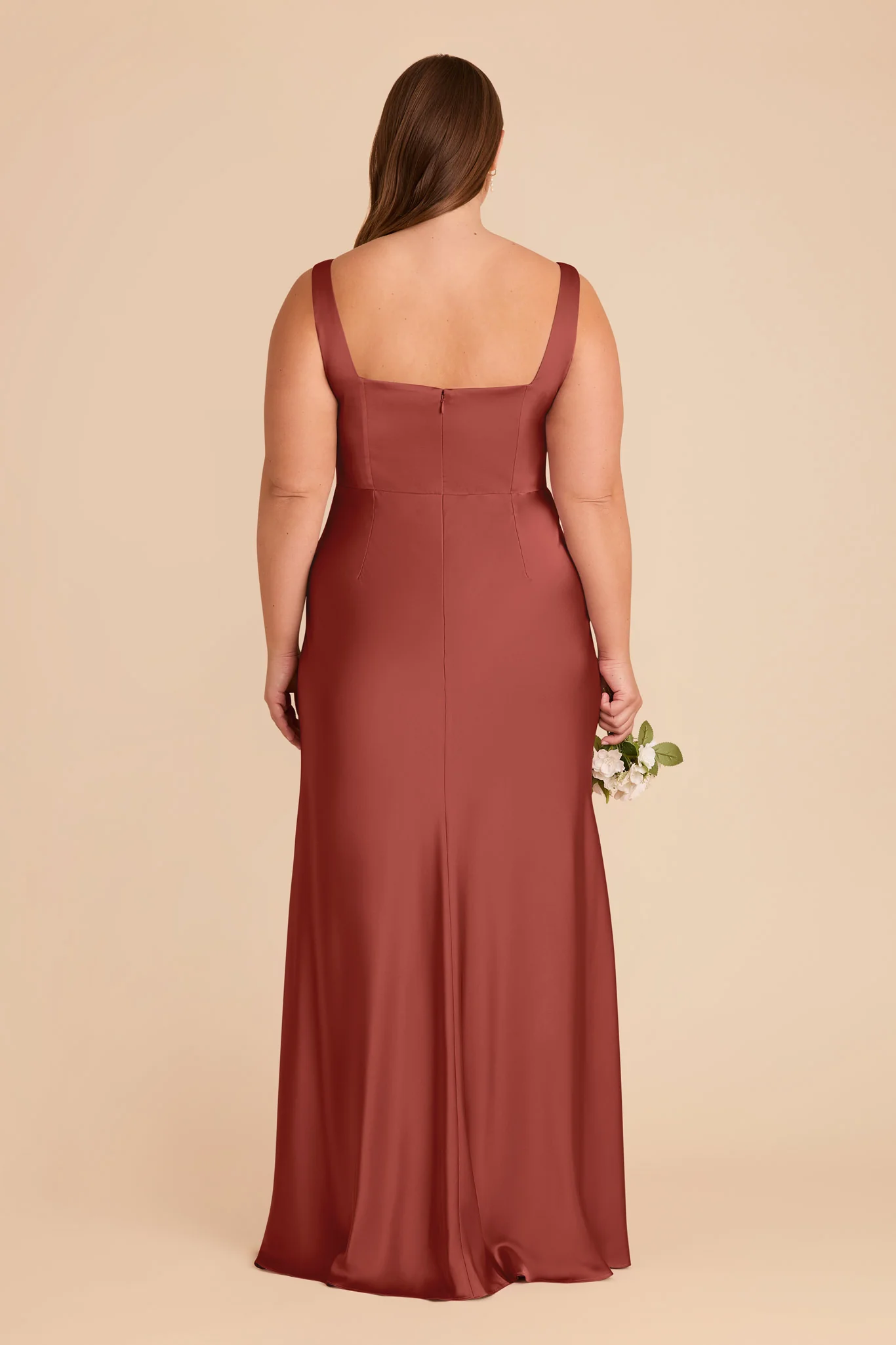 Alex Matte Satin Dress - Spice - Image 9