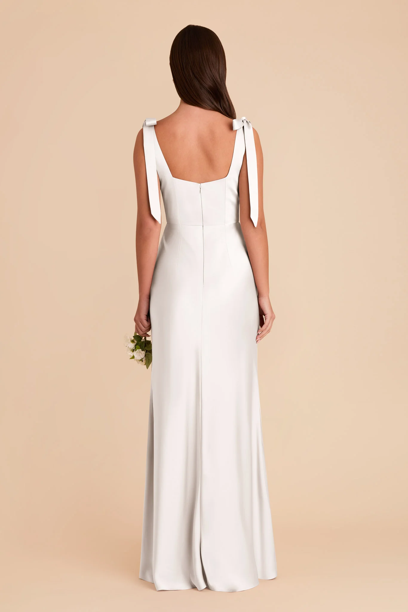 Alex Matte Satin Dress - White - Image 6