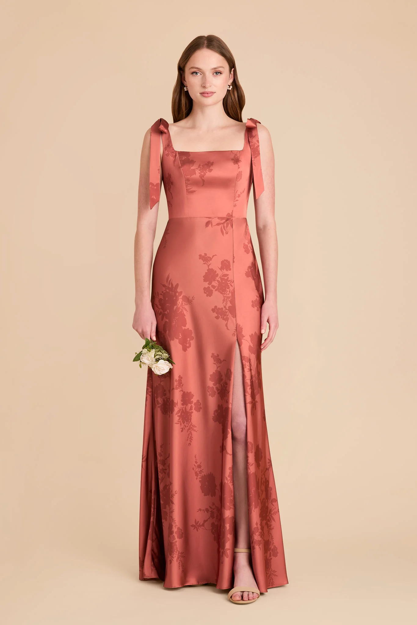 Alex Matte Satin Dress - Wild Rose Whimsical Blooms - Image 2