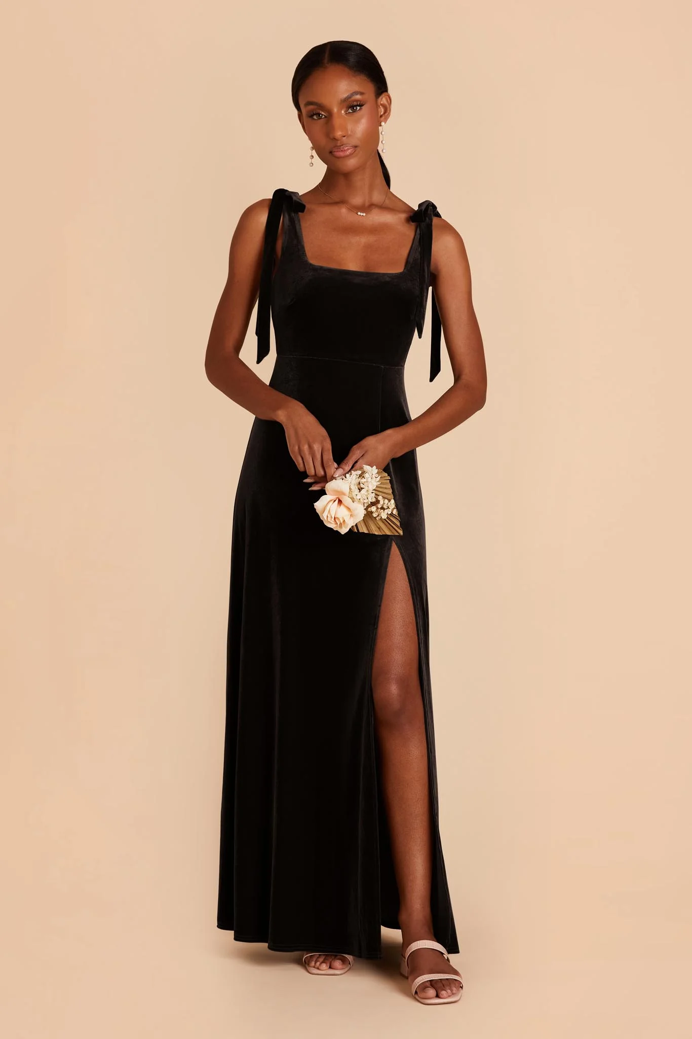Alex Velvet Dress - Black