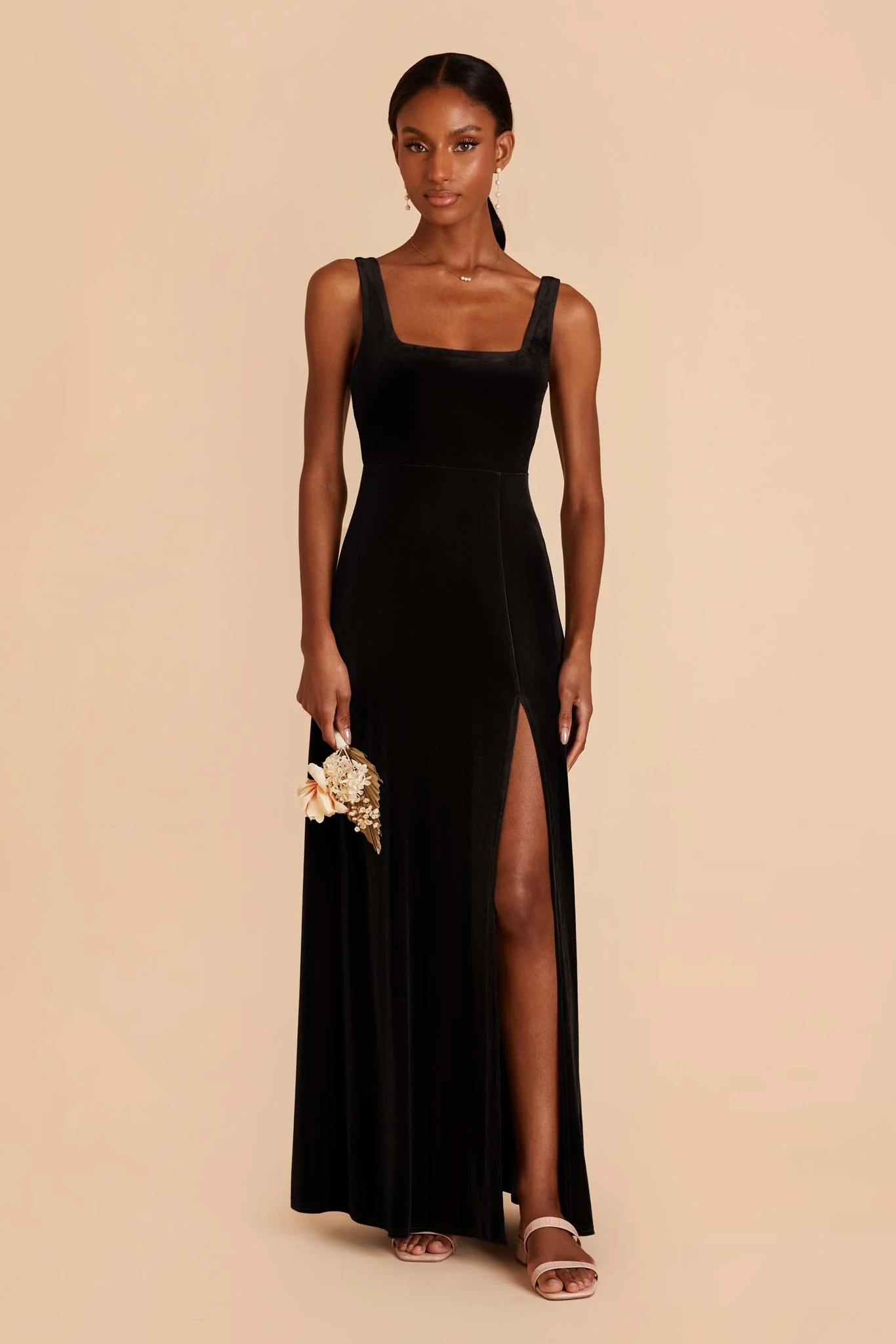 Alex Velvet Dress - Black - Image 3