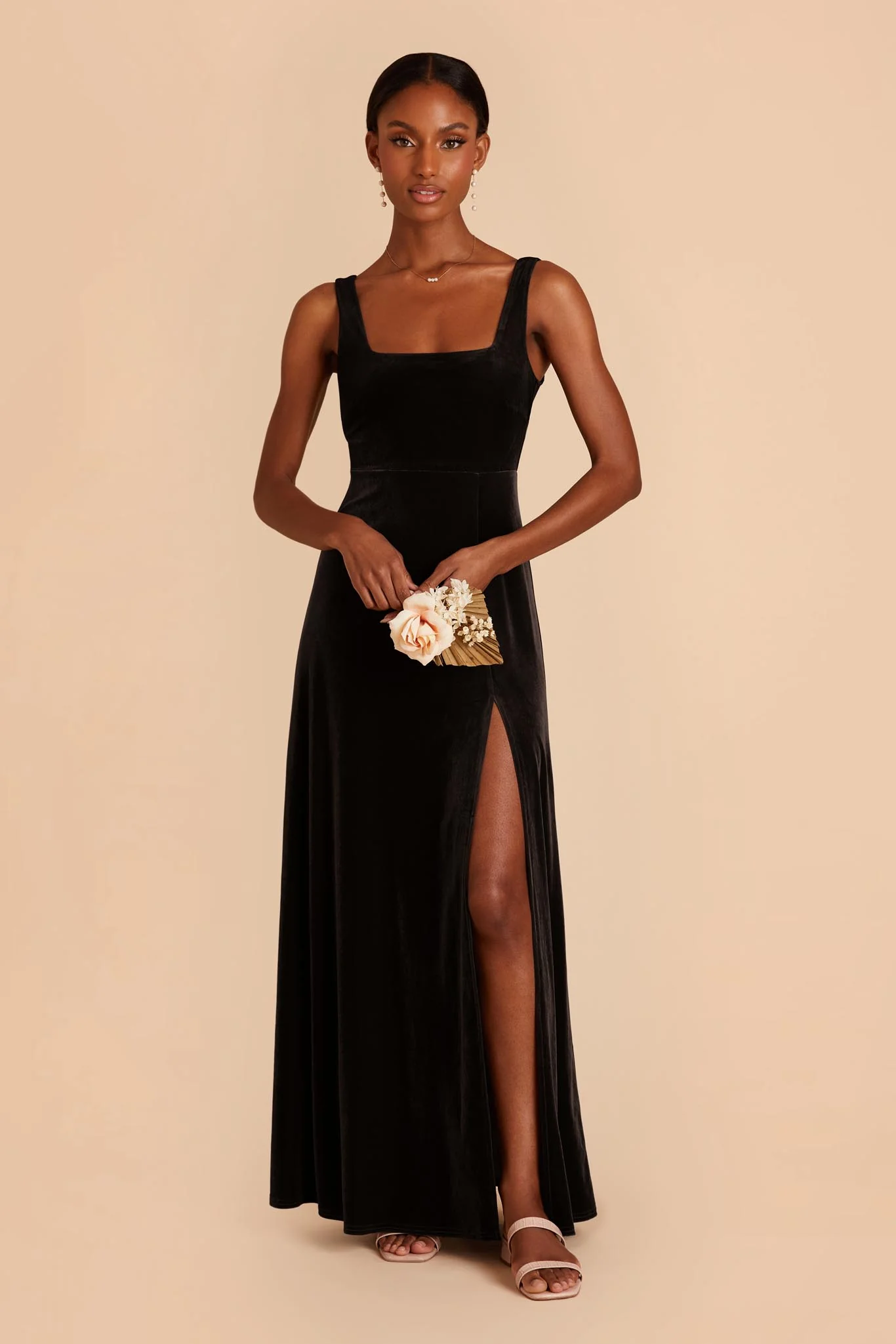 Alex Velvet Dress - Black - Image 4