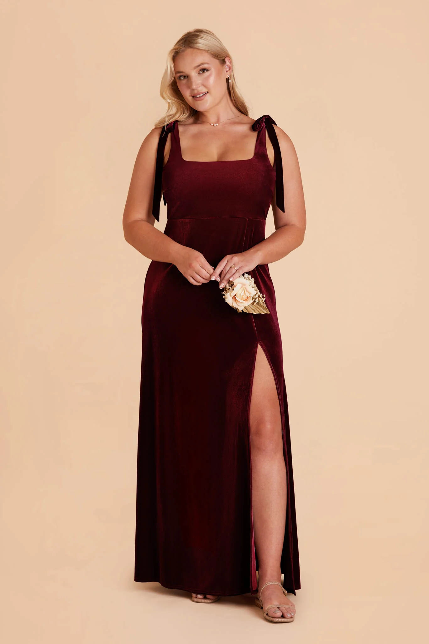 Alex Velvet Dress - Cabernet - Image 7